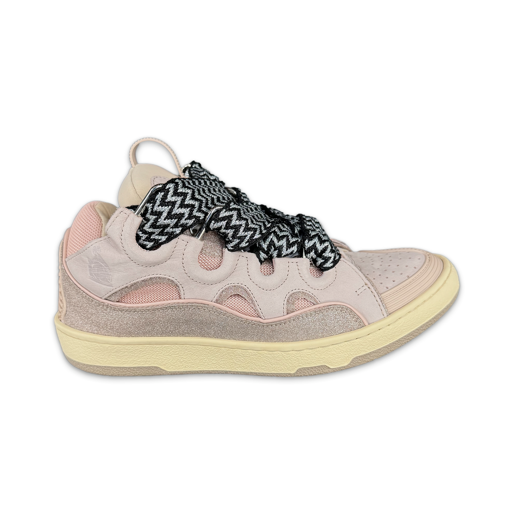 箱付き　23aw NYLON PIG LEATER SNEAKER puff pebble leather sneaker with logo in OPTIC WHITE