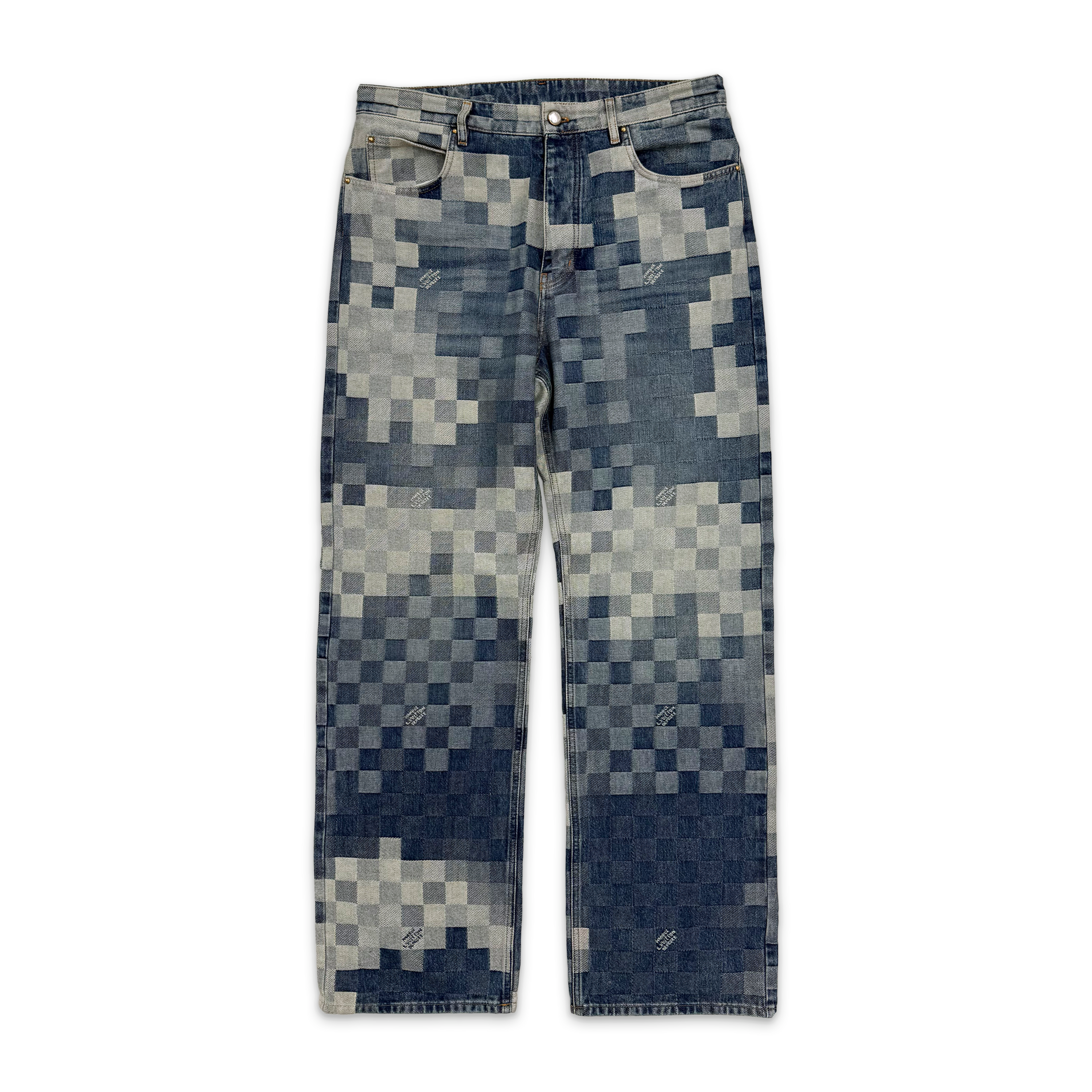 Louis Vuitton, Damier Damoflage Denim Skate Pants "Indigo"
