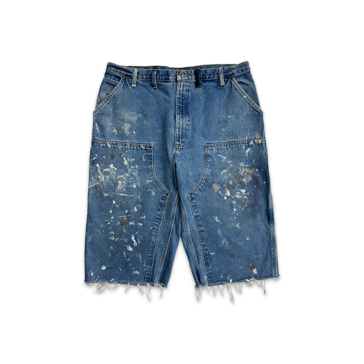 Carhartt Double Knee Carpenter Distressed Shorts "Light Wash Denim"