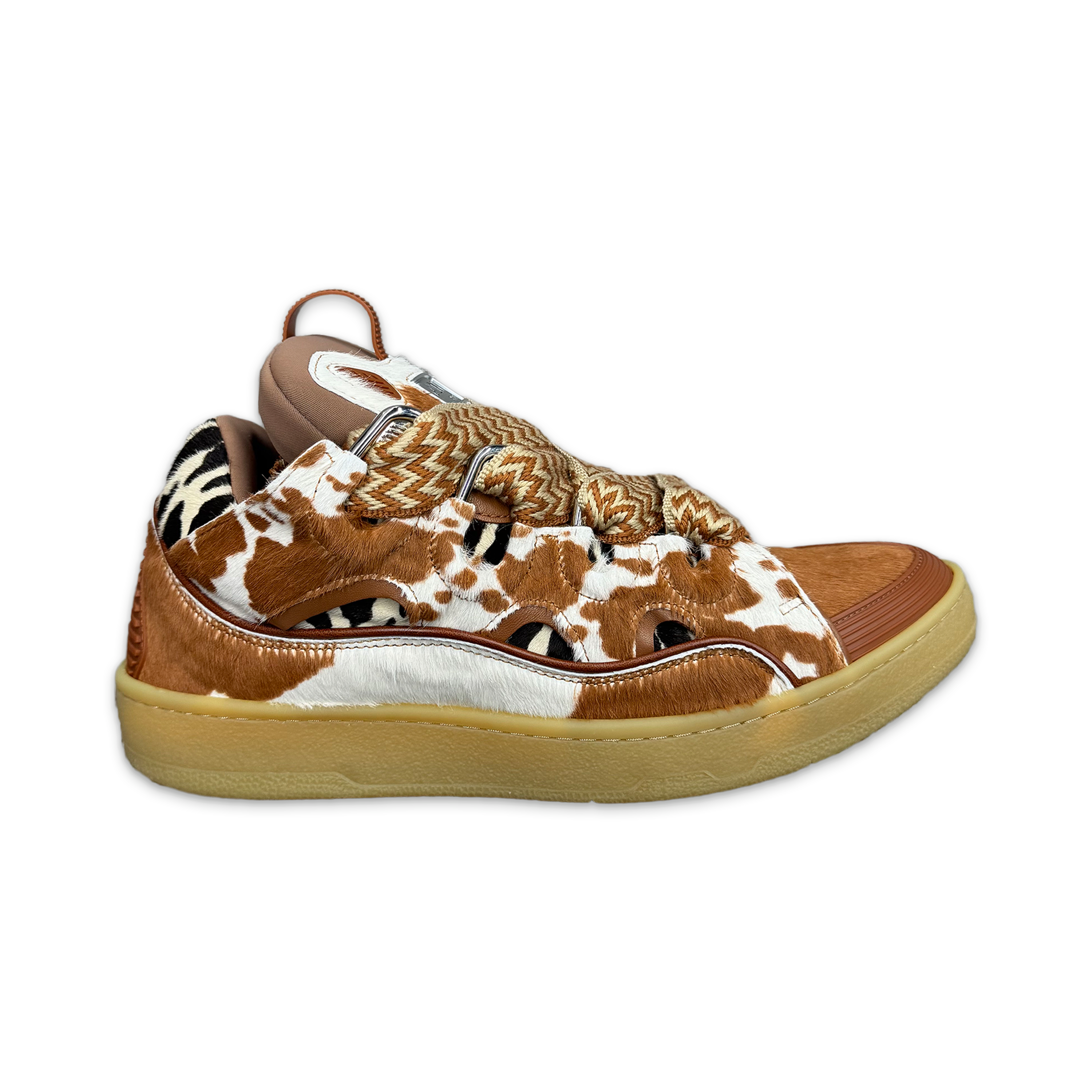 Lanvin, Curb Sneaker "Beige Pony Hair"