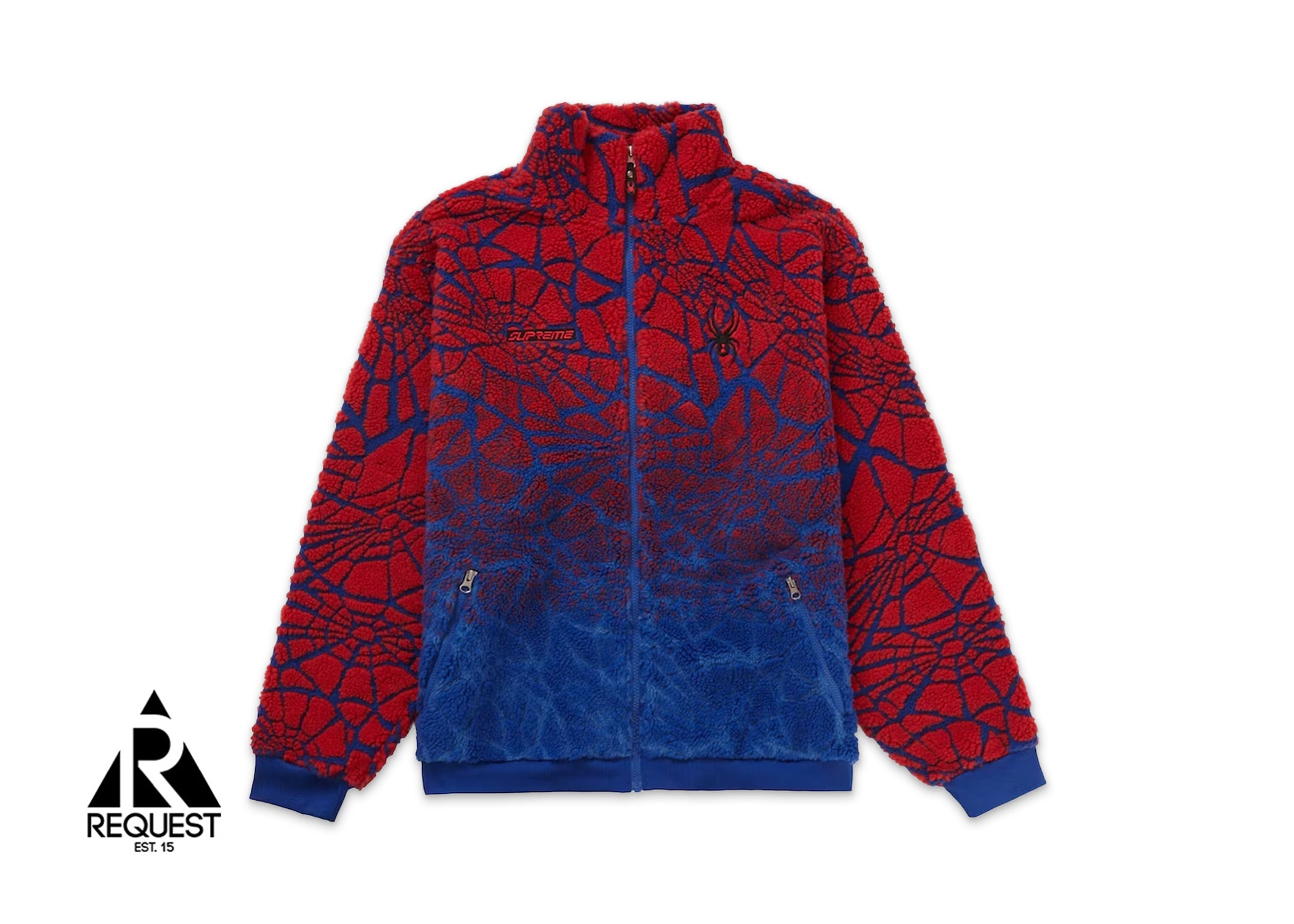 Supreme Spyder Web Polar Fleece Jacket "Royal"
