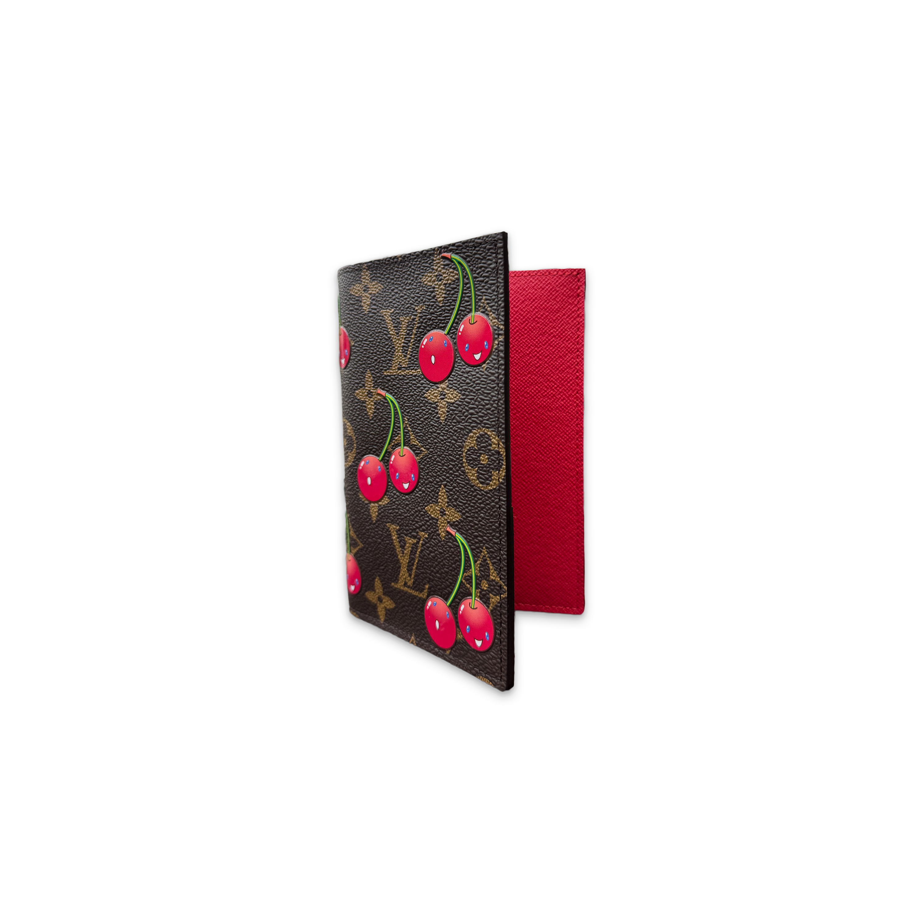 Louis Vuitton, Murakami Cherry Passport Cover "Brown Monogram"
