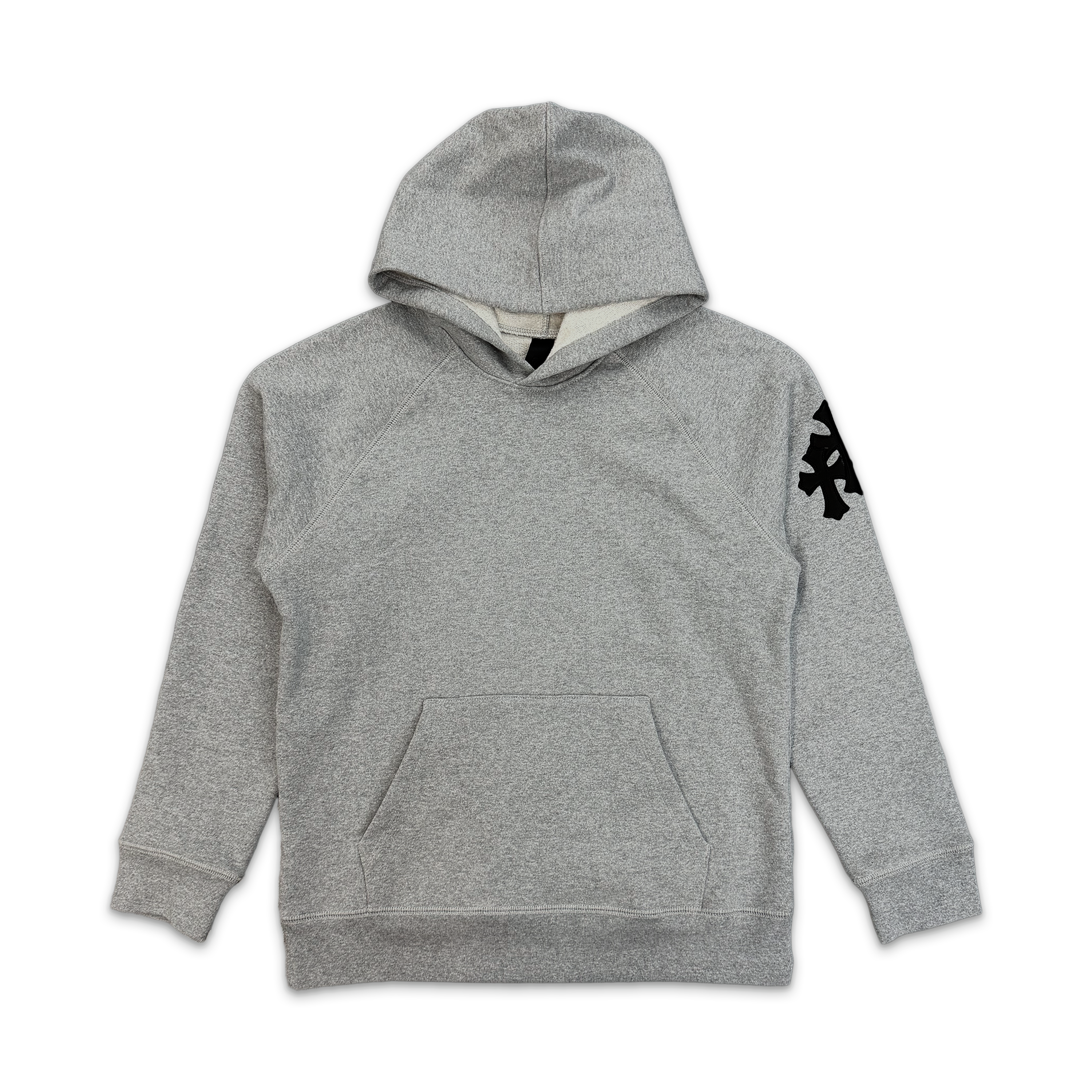 Paper Jam Cemetery Leather Triple Cross Hoodie "Grey"