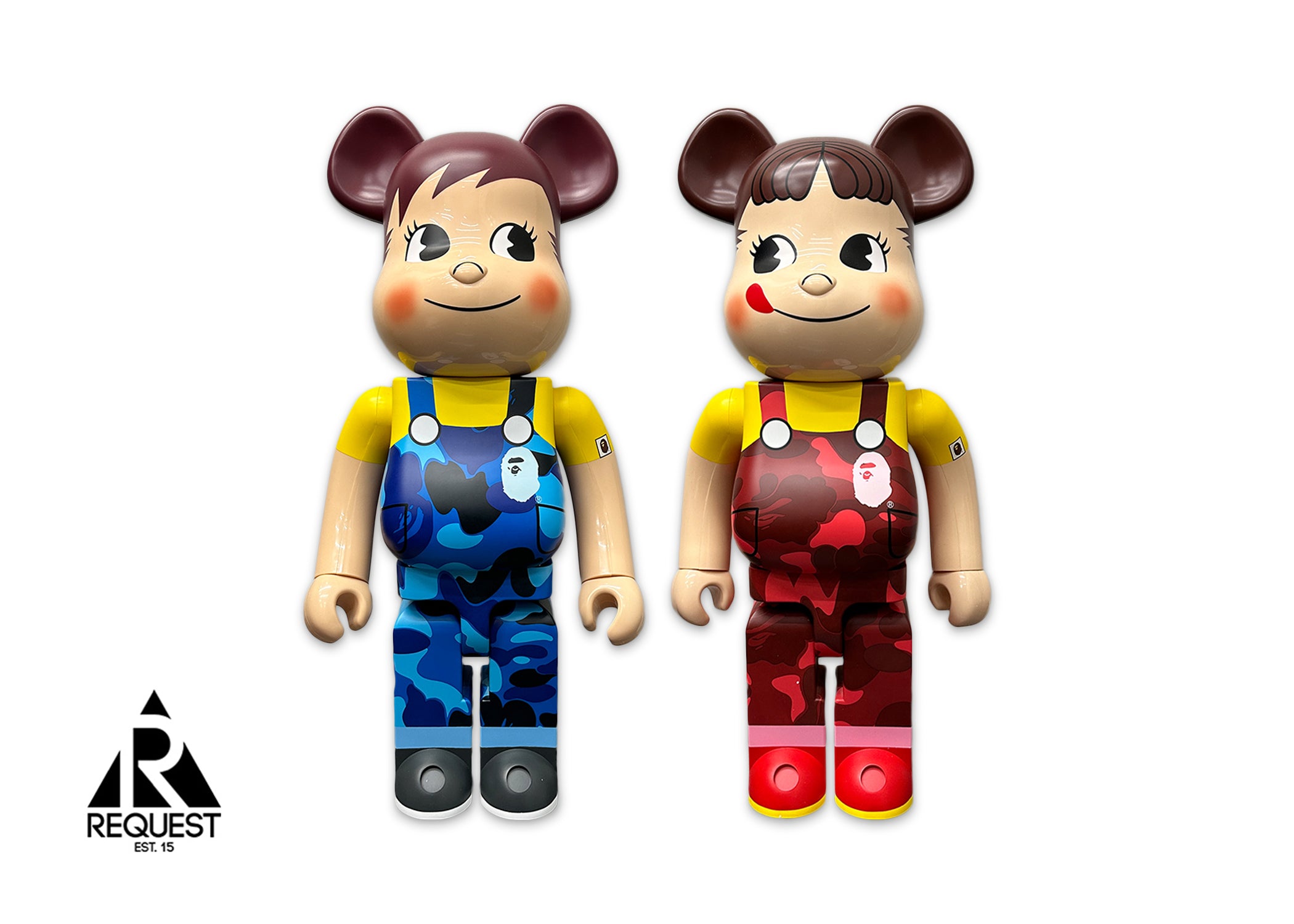 Medicom, Bearbrick 1000% "BAPE x Peko-Chan & Poko-Chan Blue/Pink Set"