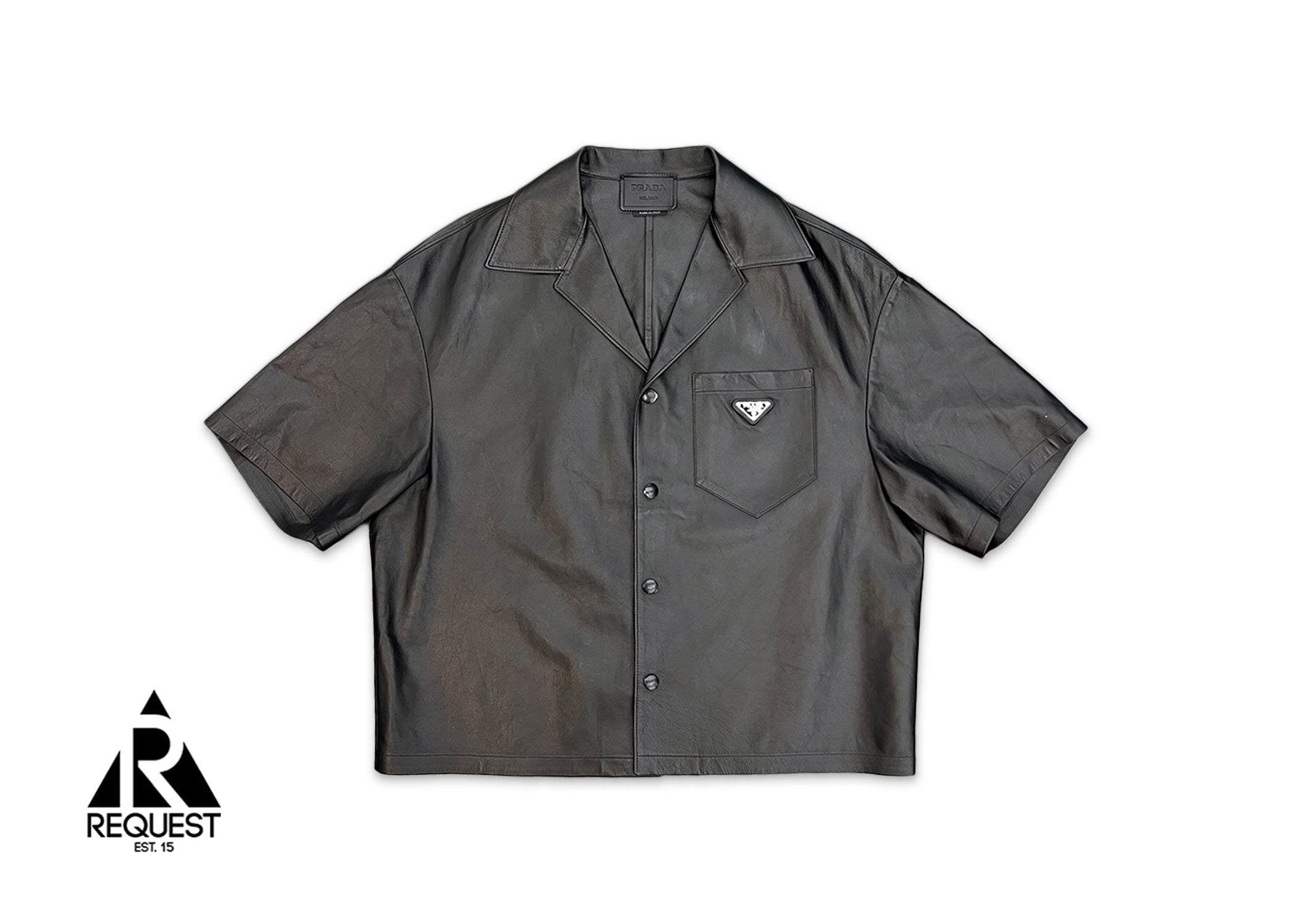 Prada, Nappa Leather Shirt "Black"