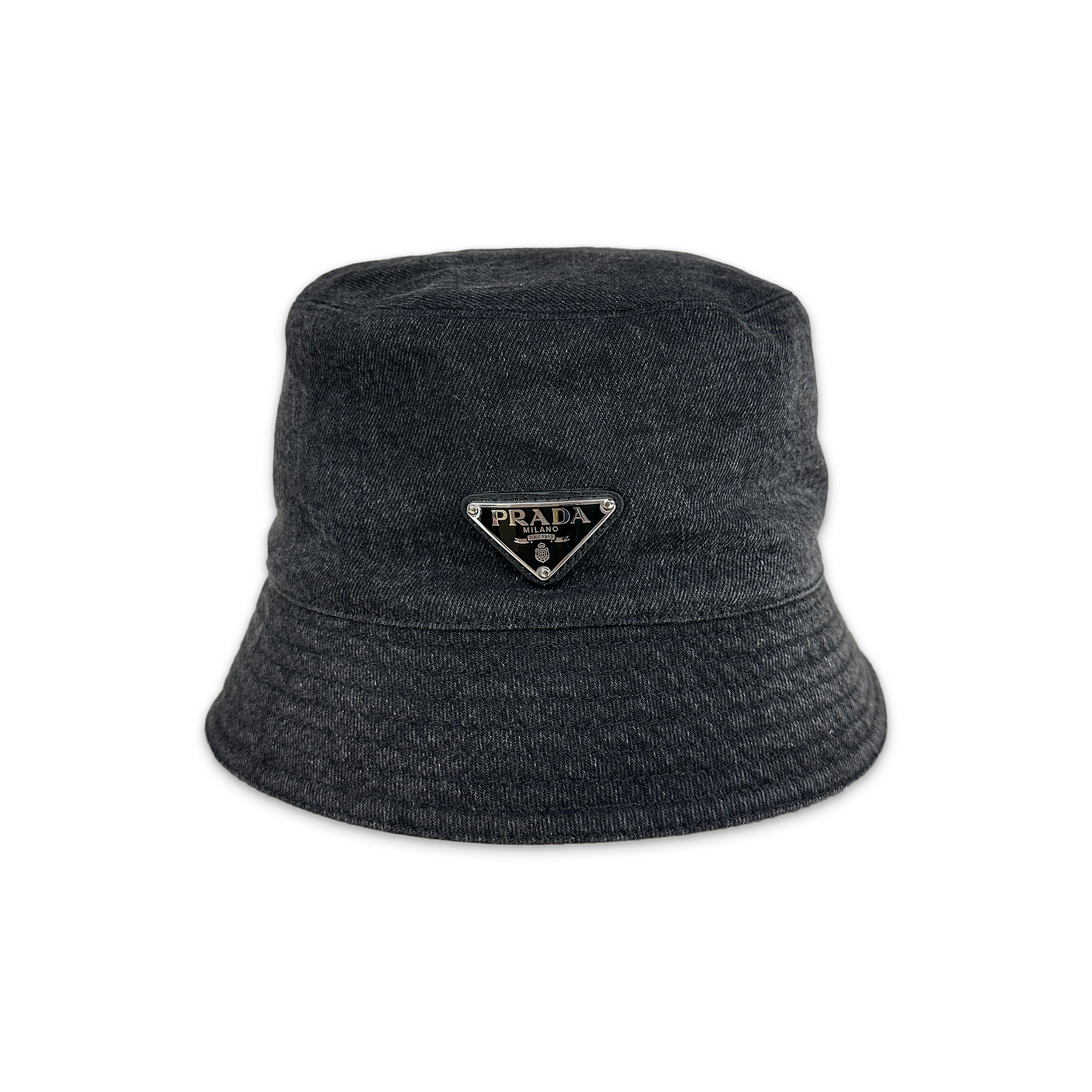Prada, Vintage Black Denim Bucket Hat