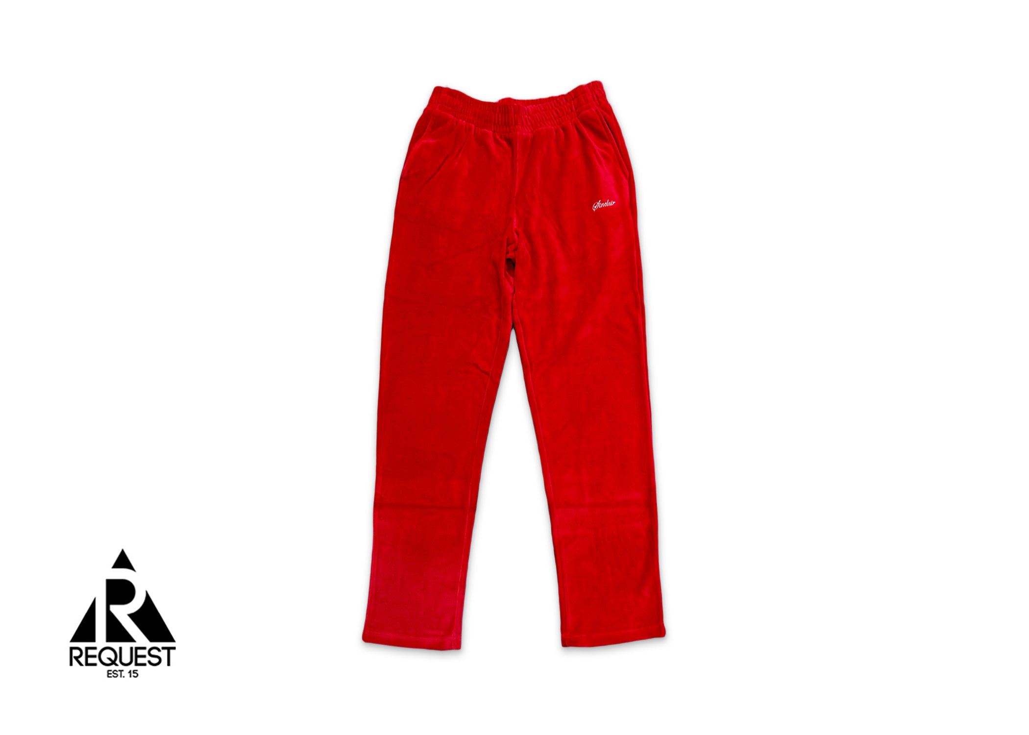 Sinclair Velour Easy Pants "Red"