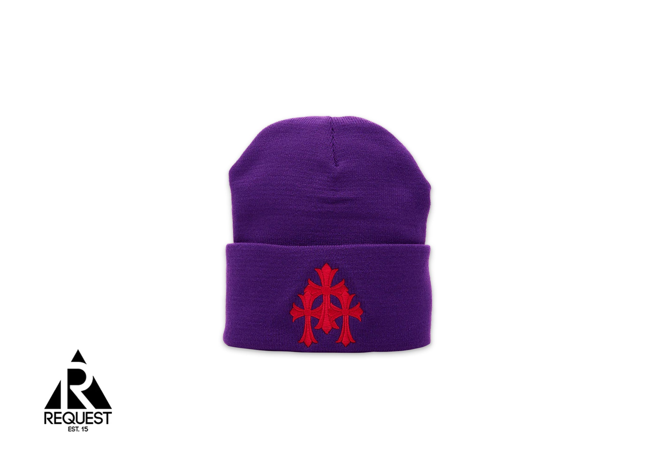 Chrome Hearts Triple Cross Beanie "Purple"