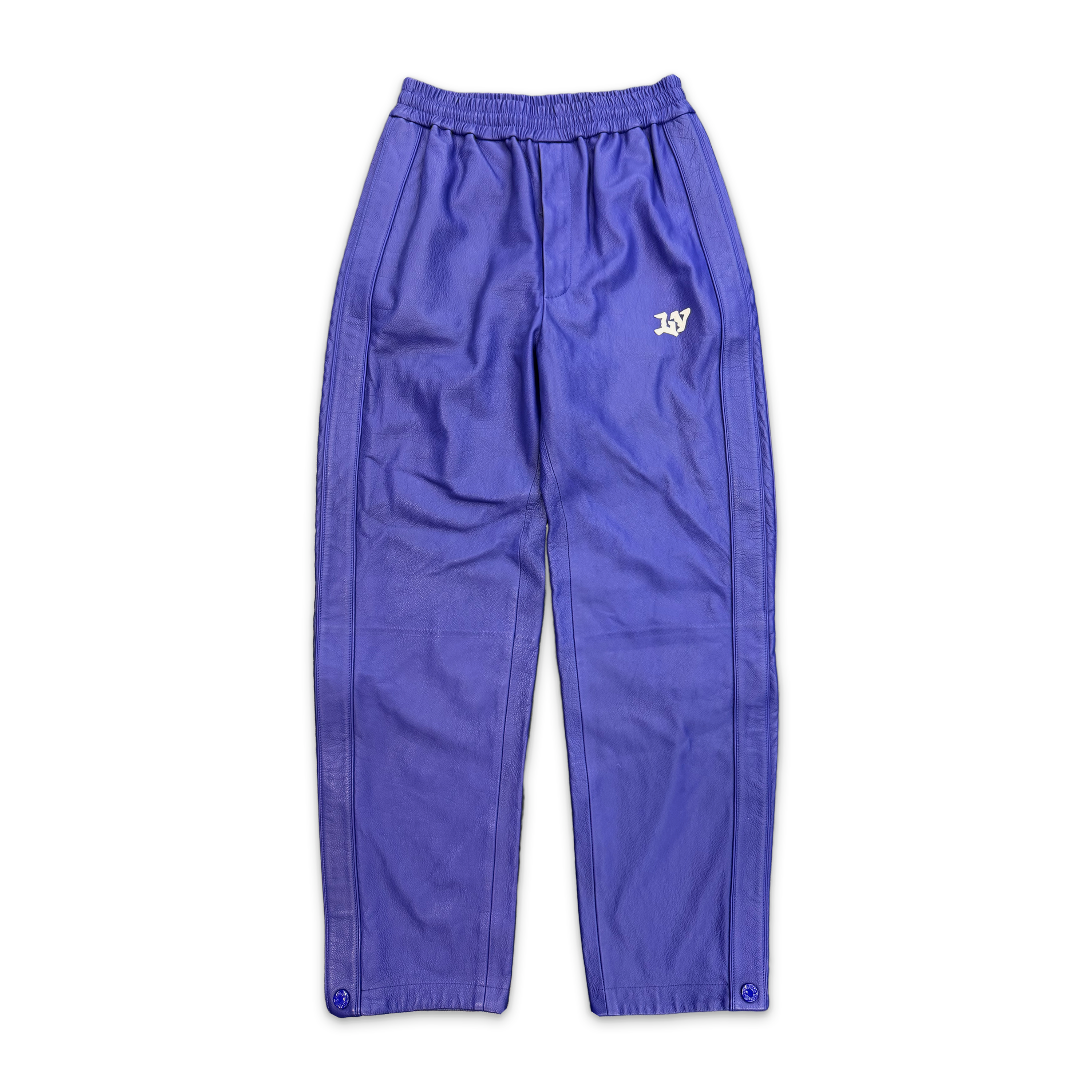 LV Logo Leather Track Pants "Purple"