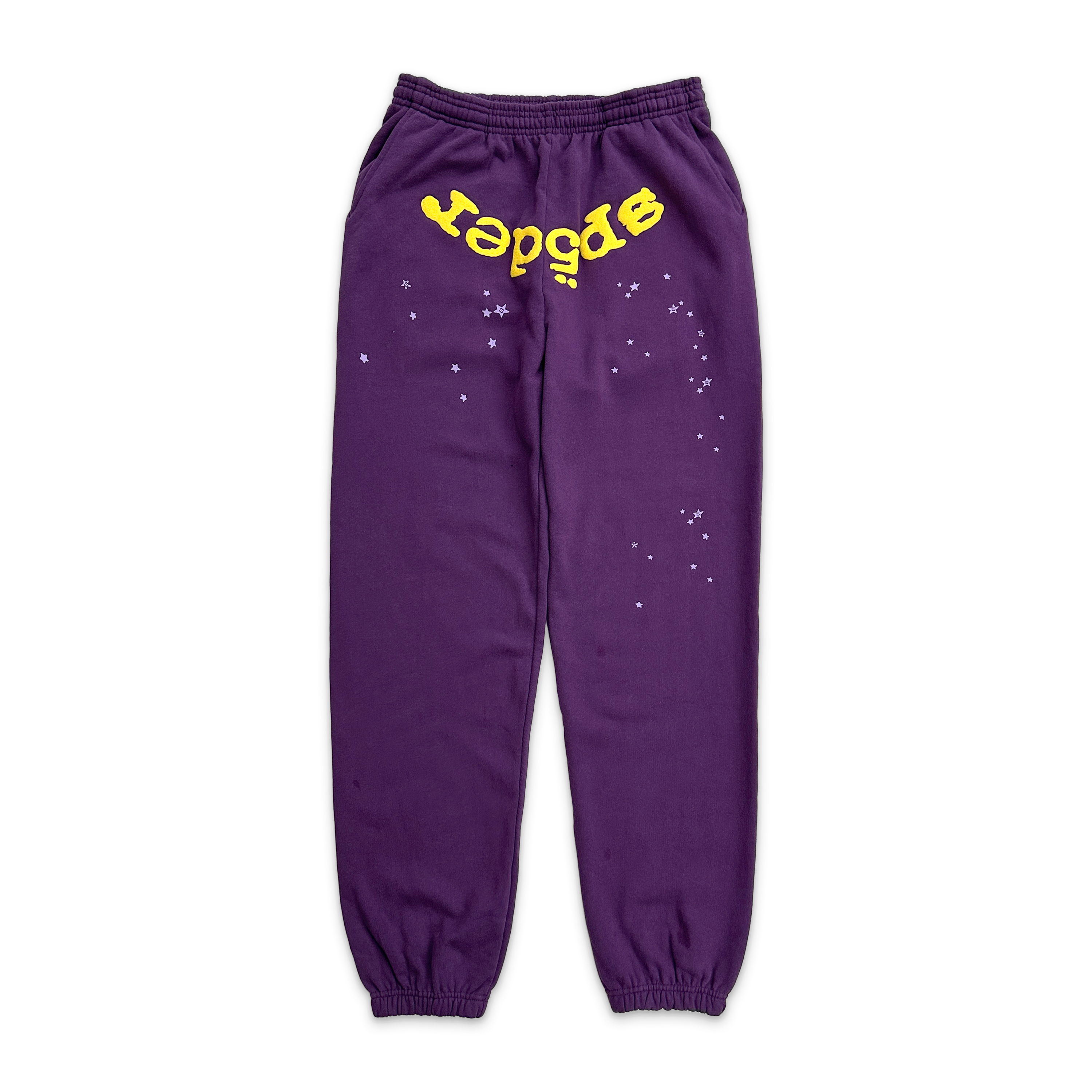Sp5der, OG Web V2 Sweatpants “Purple Star"