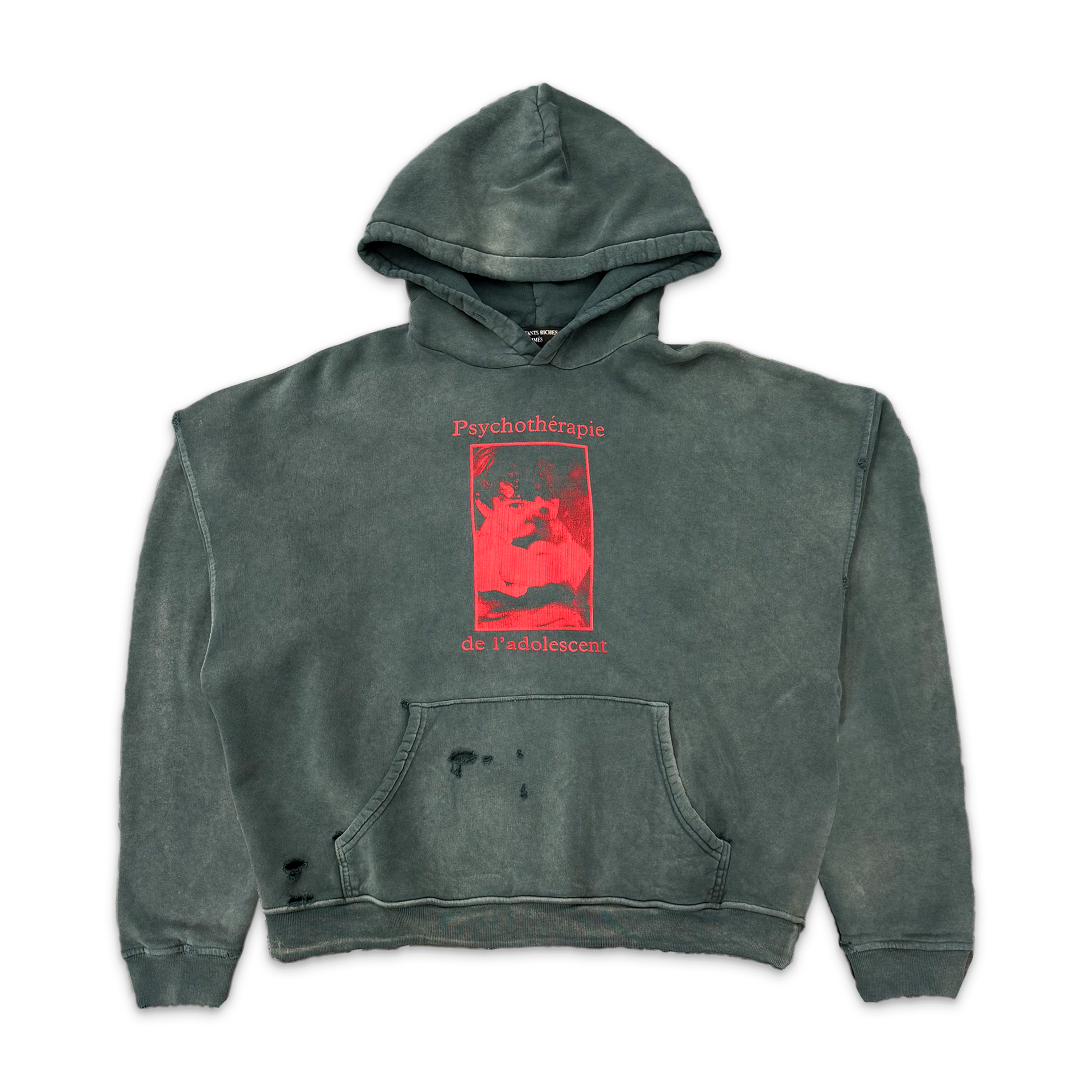 Enfants Riches Déprimes, Psychothérapie de L'adolescent Distressed Hoodie "Green"