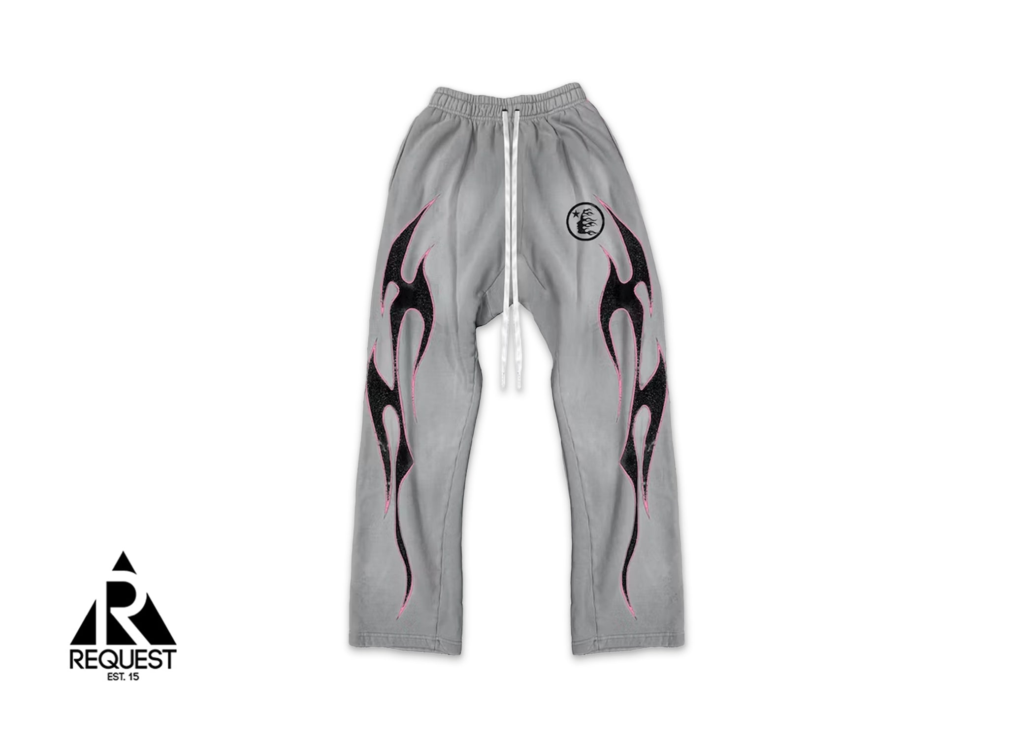 HellStar Future Flame Sweatpants Grey/Pink