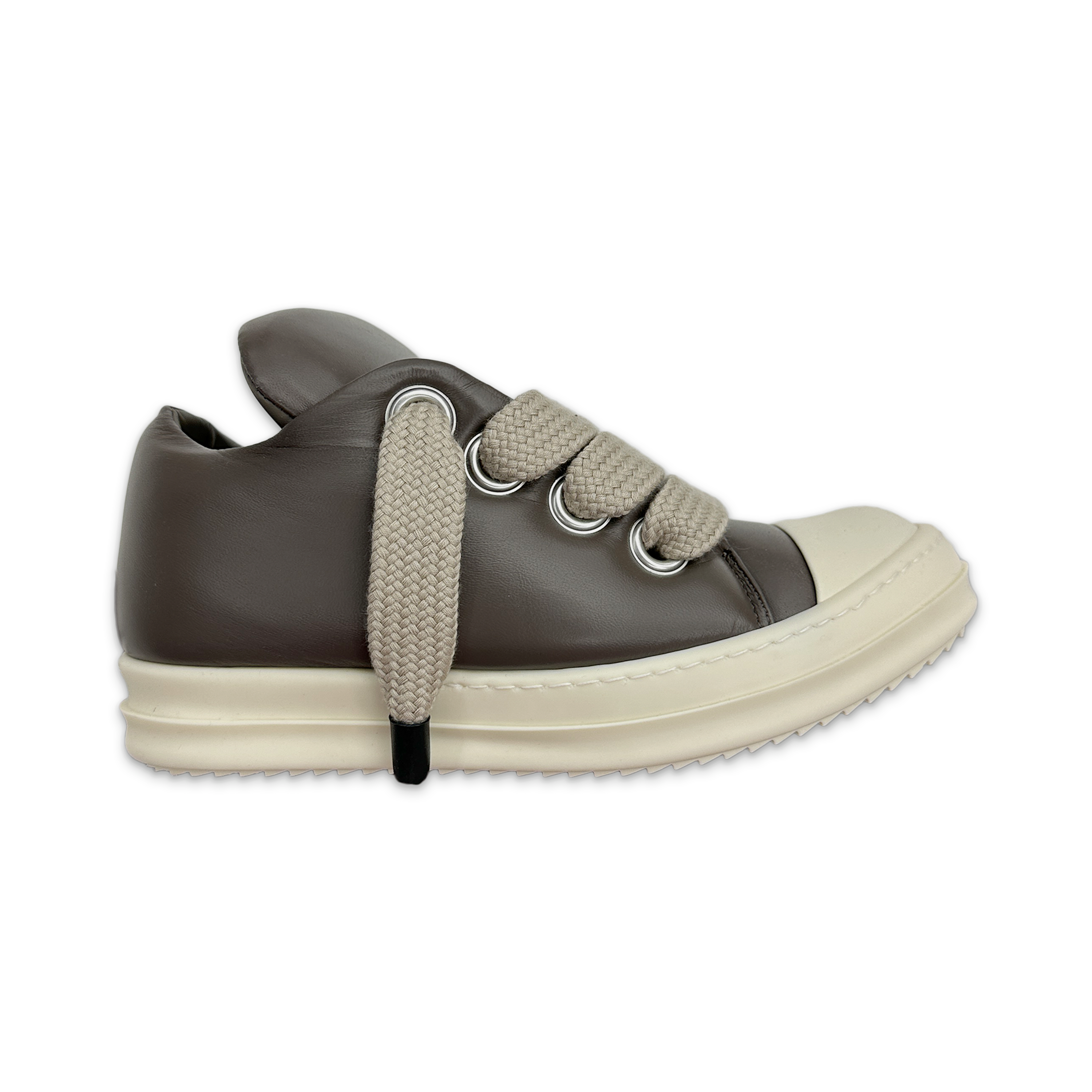 Rick Owens, Concordians Jumbo Lace Padded Leather Ramones Low "Dust Milk" (W)