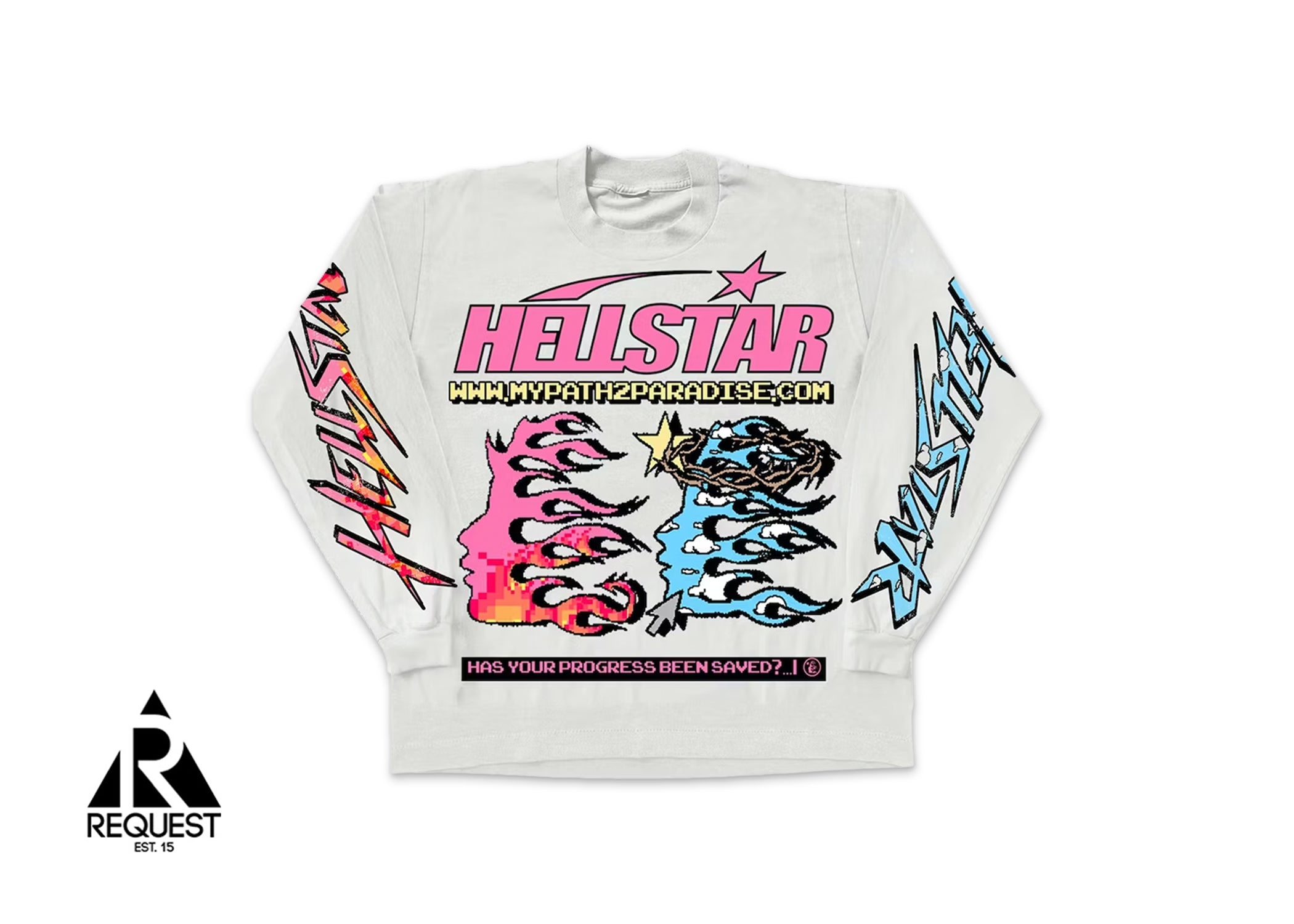 HellStar Pixel L/S Tee "White"