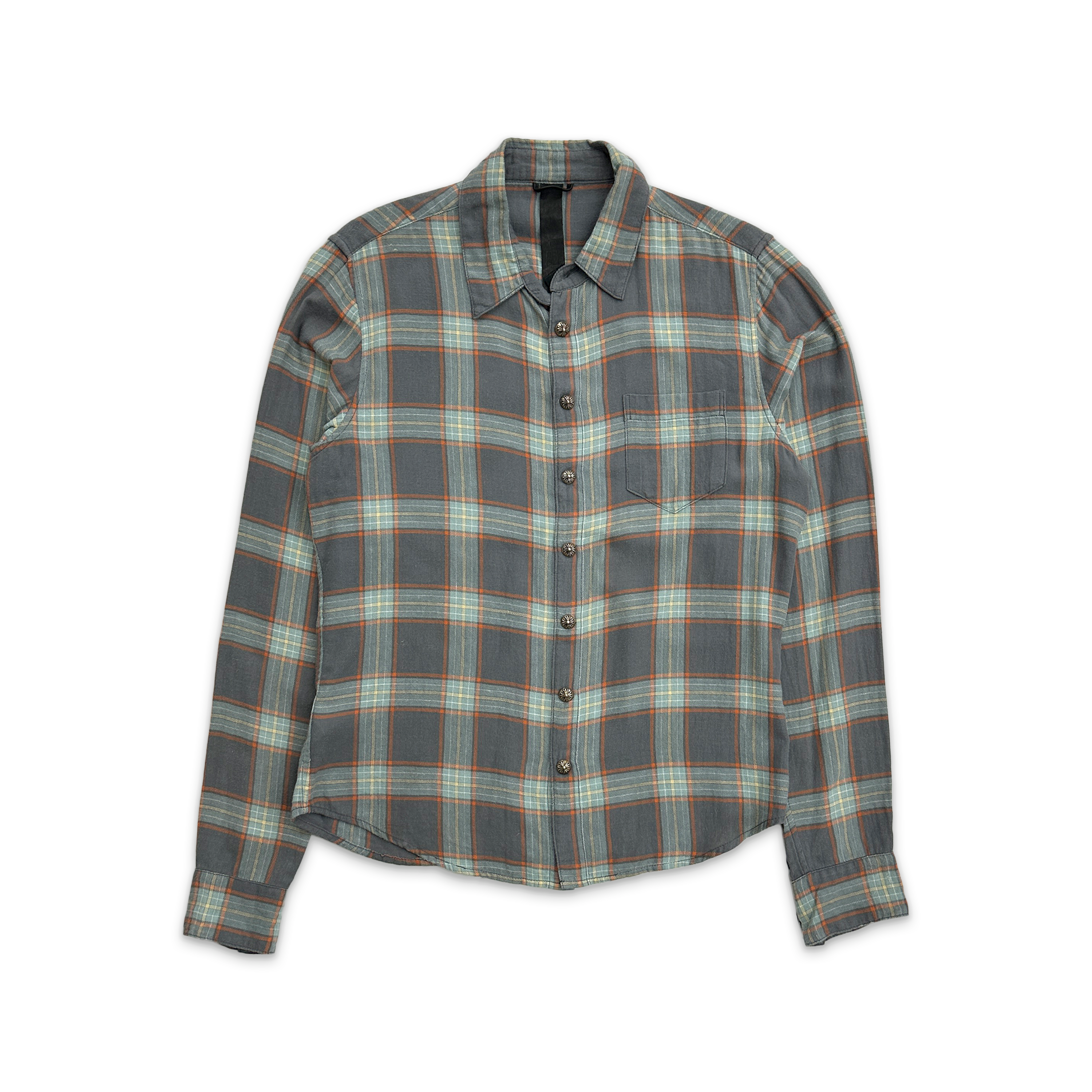 Chrome Hearts, Sex Records Button Up Flannel "Slate"
