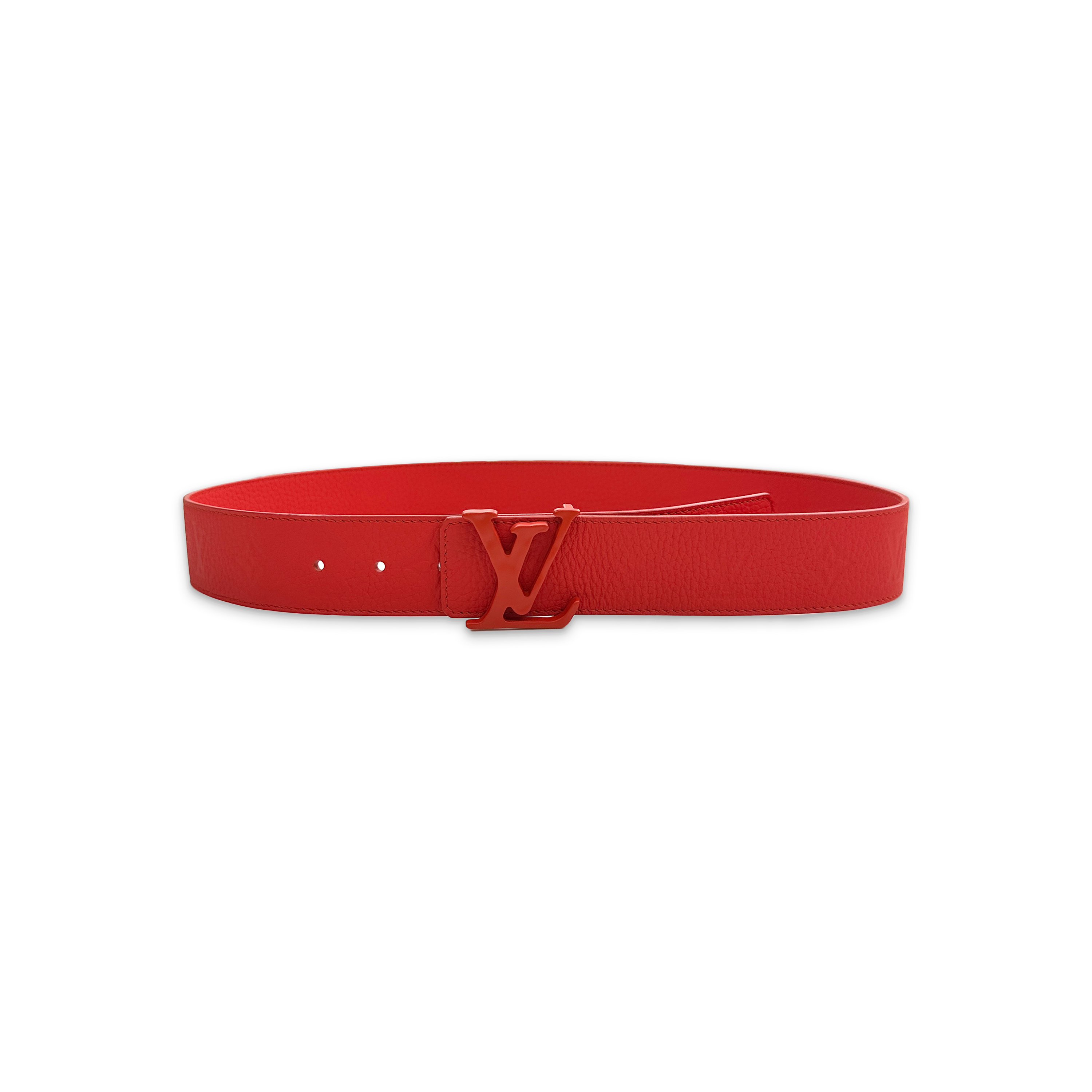 Louis Vuitton, Initials Leather Reversible Belt "Red"