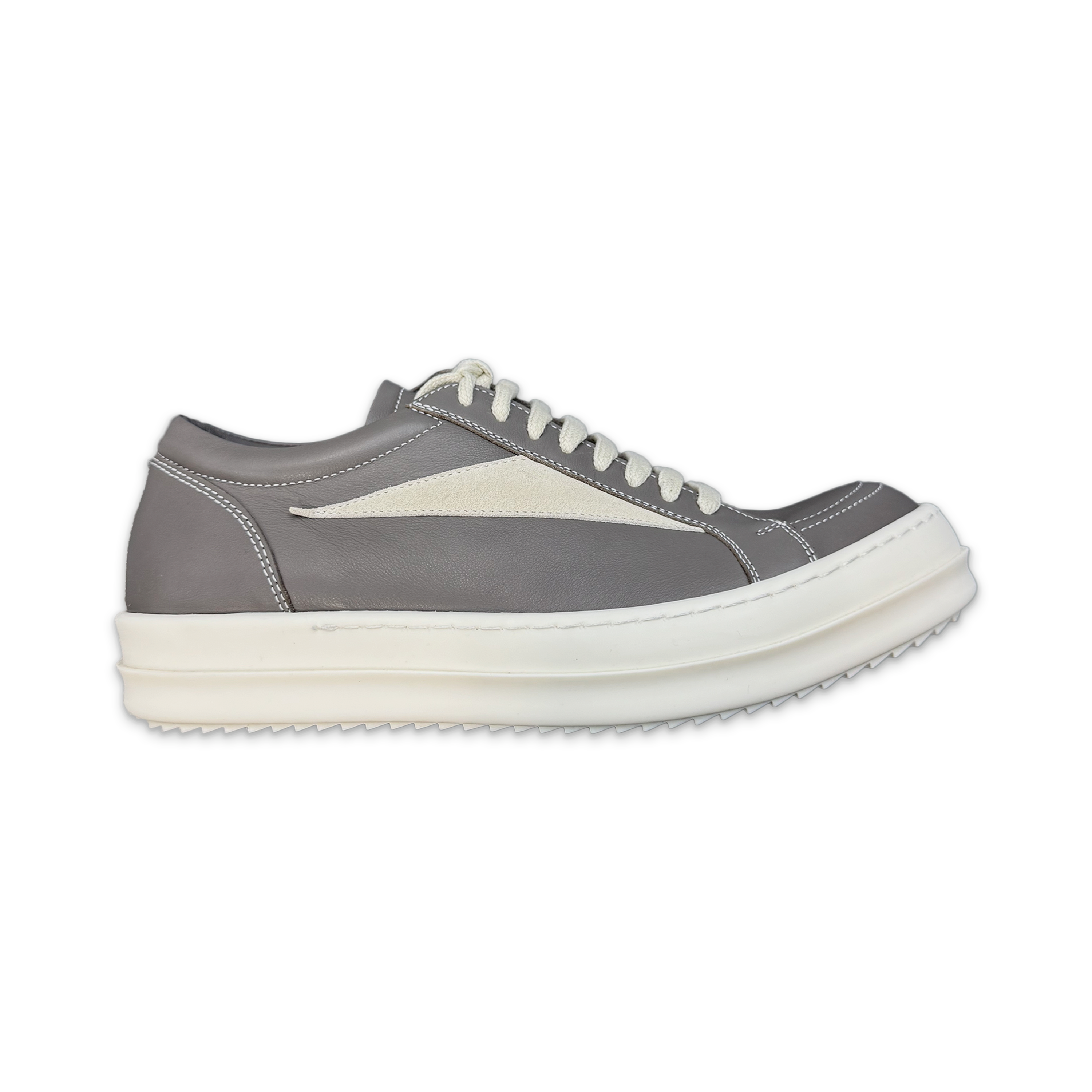 Rick Owens, Hollywood Leather Vintage Sneaks "Dust Milk" (W)