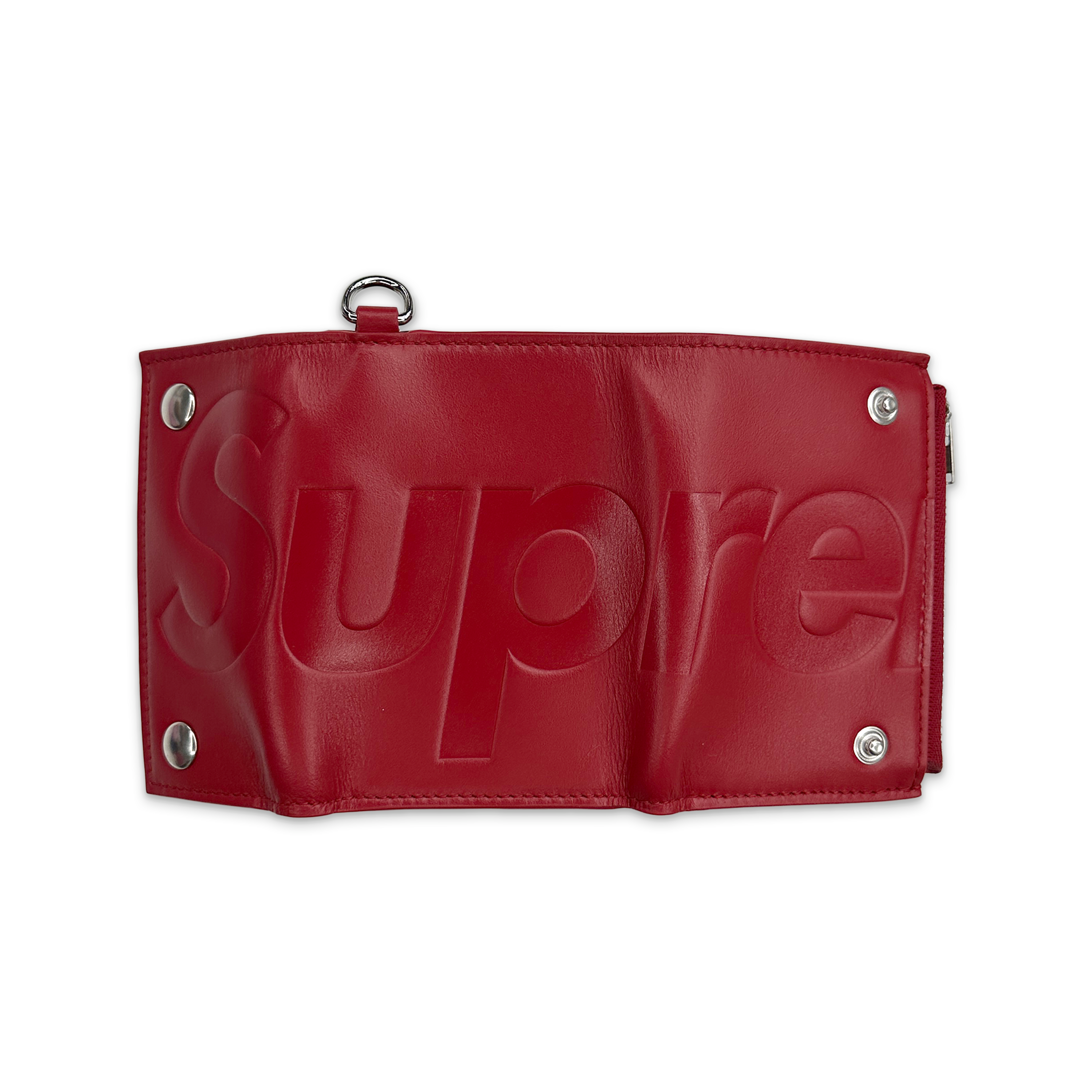 Leather Chain Wallet "Red (FW25)"