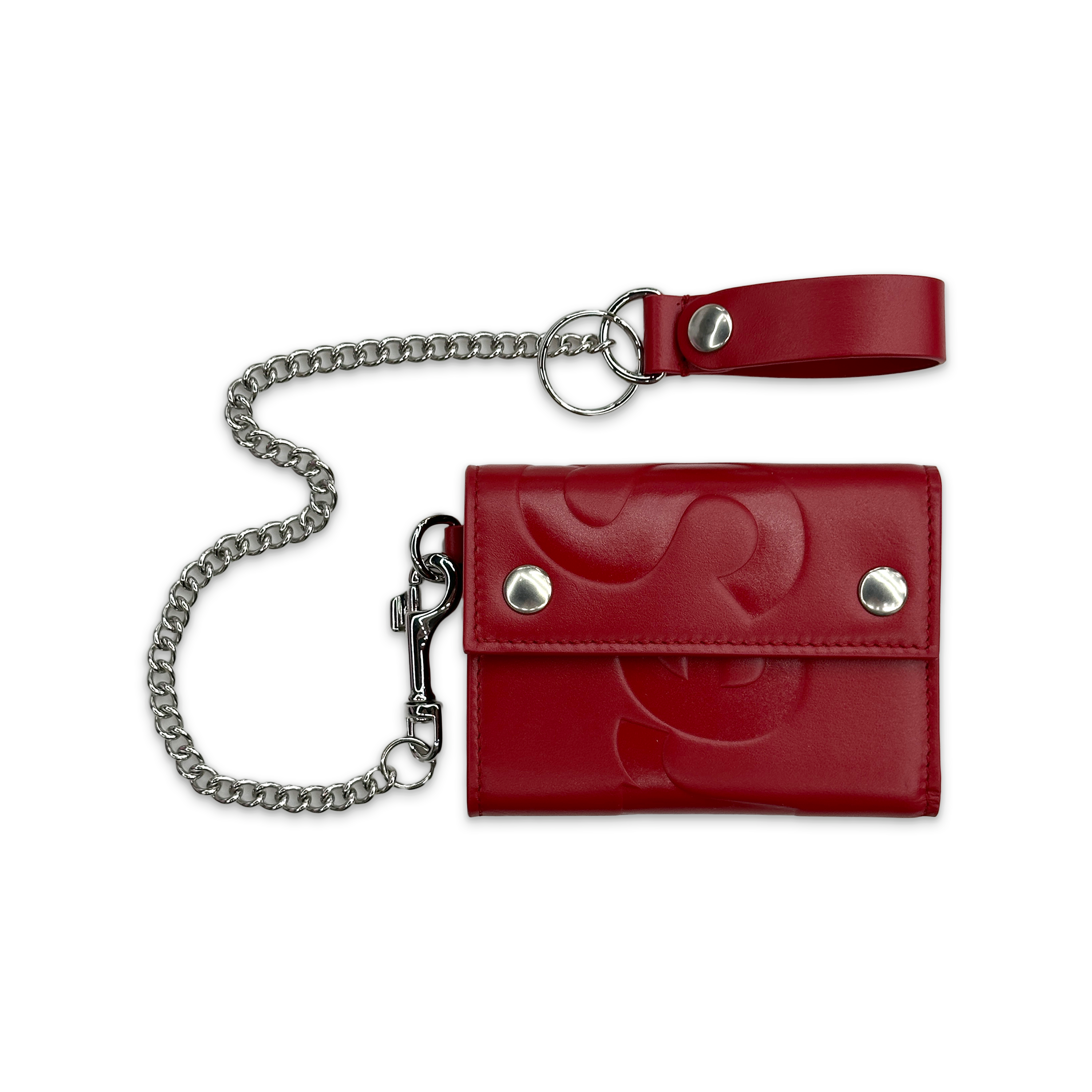 Leather Chain Wallet "Red (FW25)"
