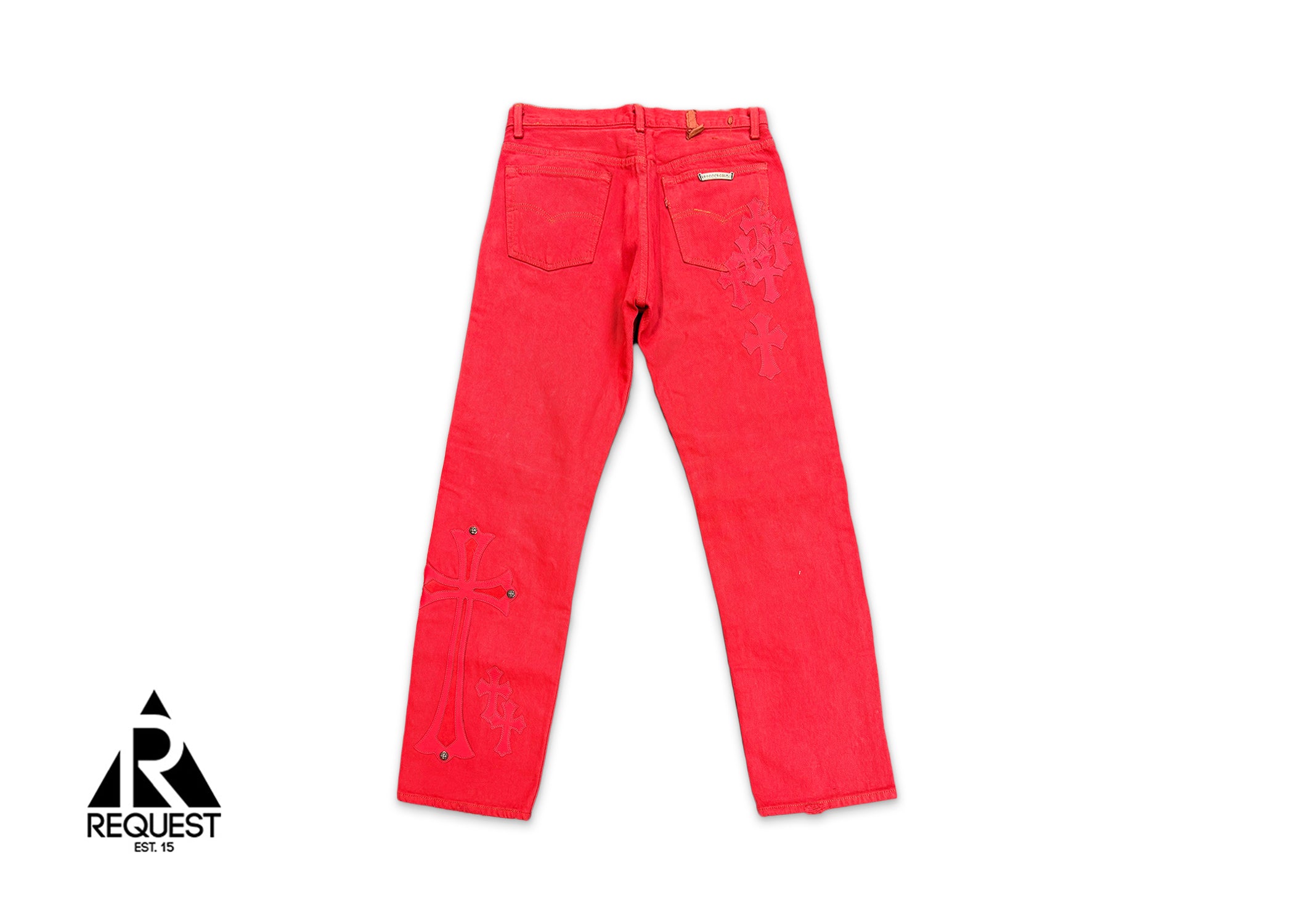 Chrome Hearts Red Denim "Red Crosses"