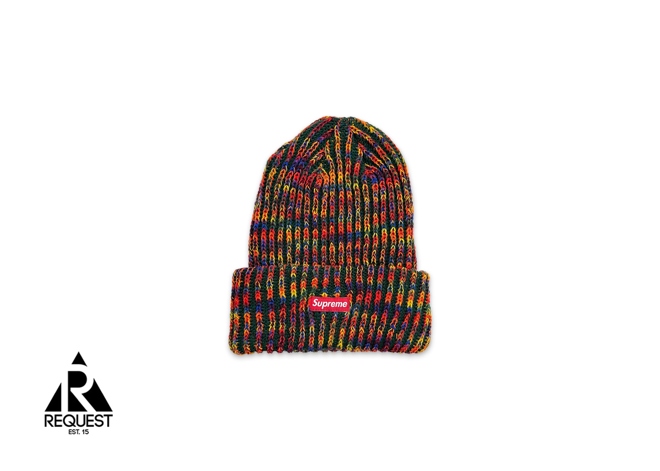 Supreme, Rainbow Space Dye Loose Gauge Beanie "Multicolor"