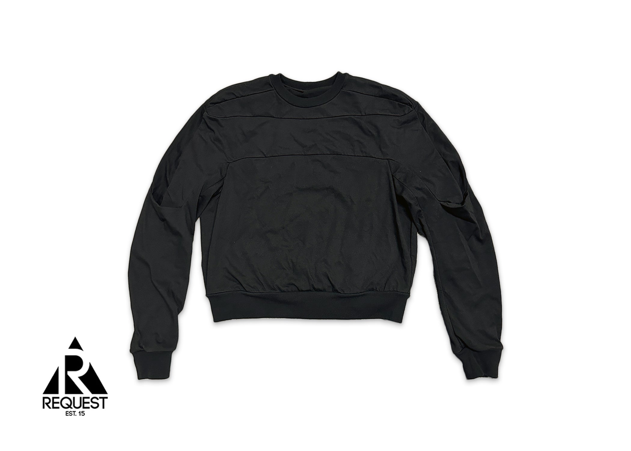 Rick Owens DRKSHDW, Geth Panelled Cotton-Jersey Sweatshirt "Black"