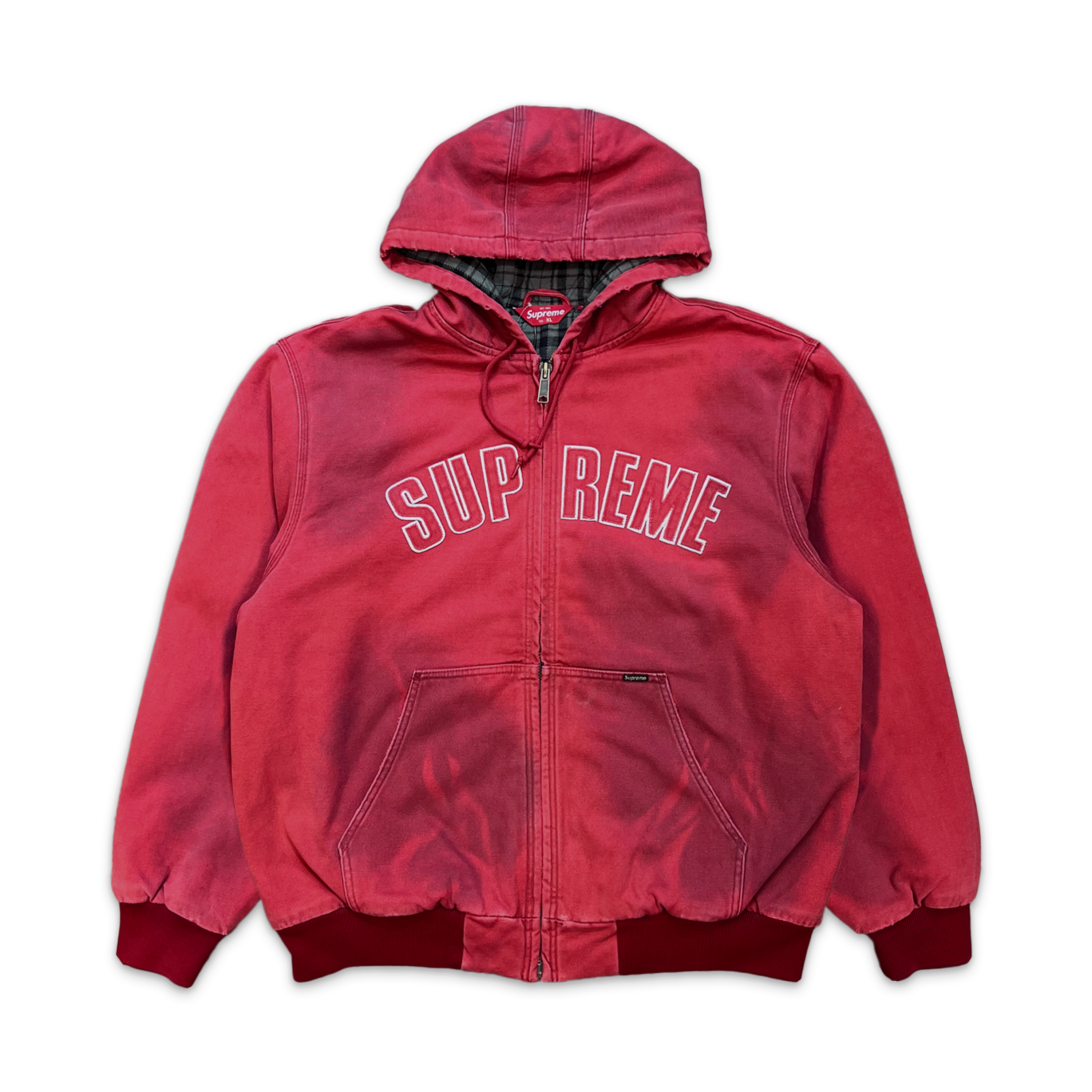 Supreme, Reflective Arc Hooded Work Jacket FW25 "Red"