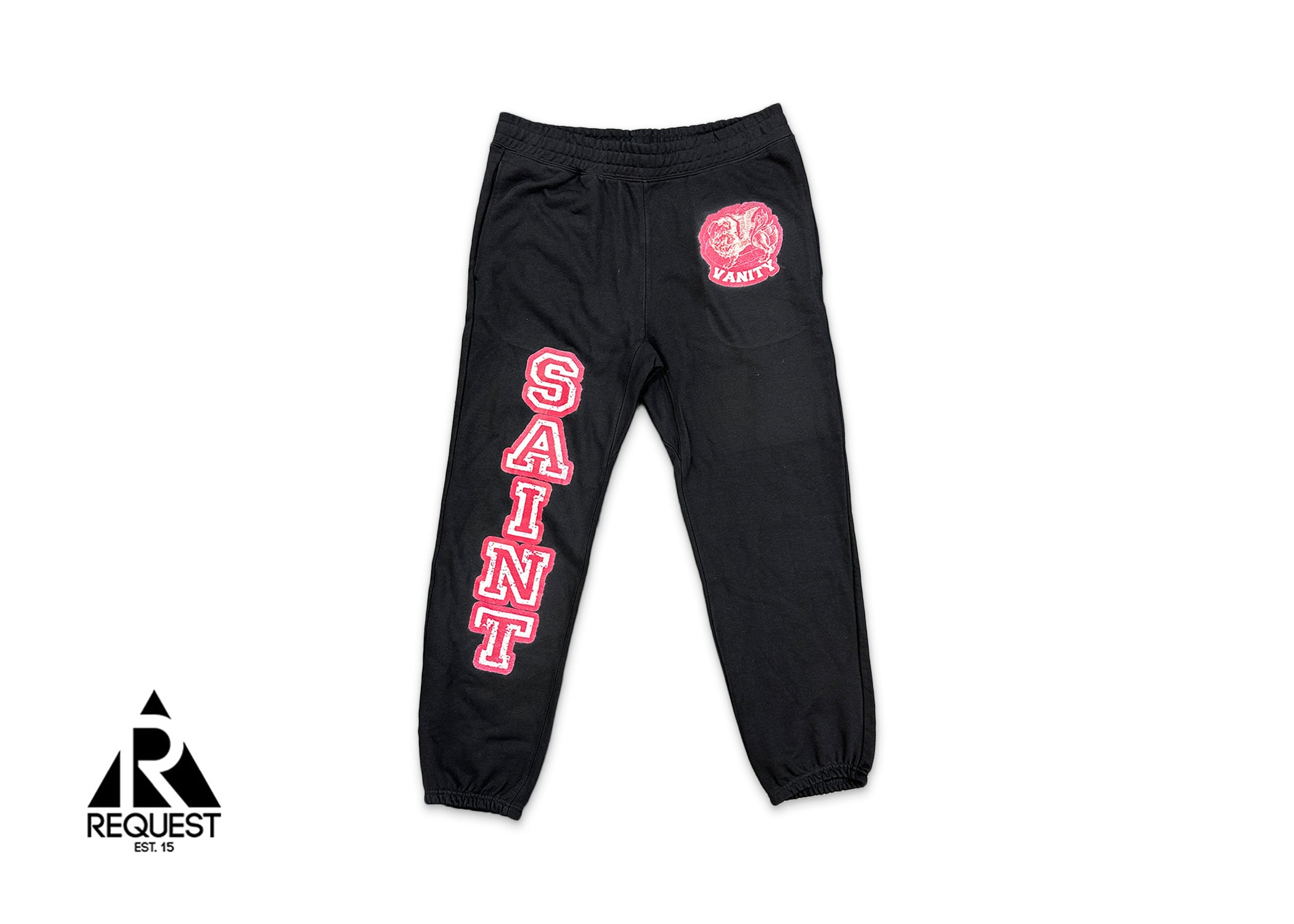 Saint Vanity Logo Sweatpants "Black & Red"