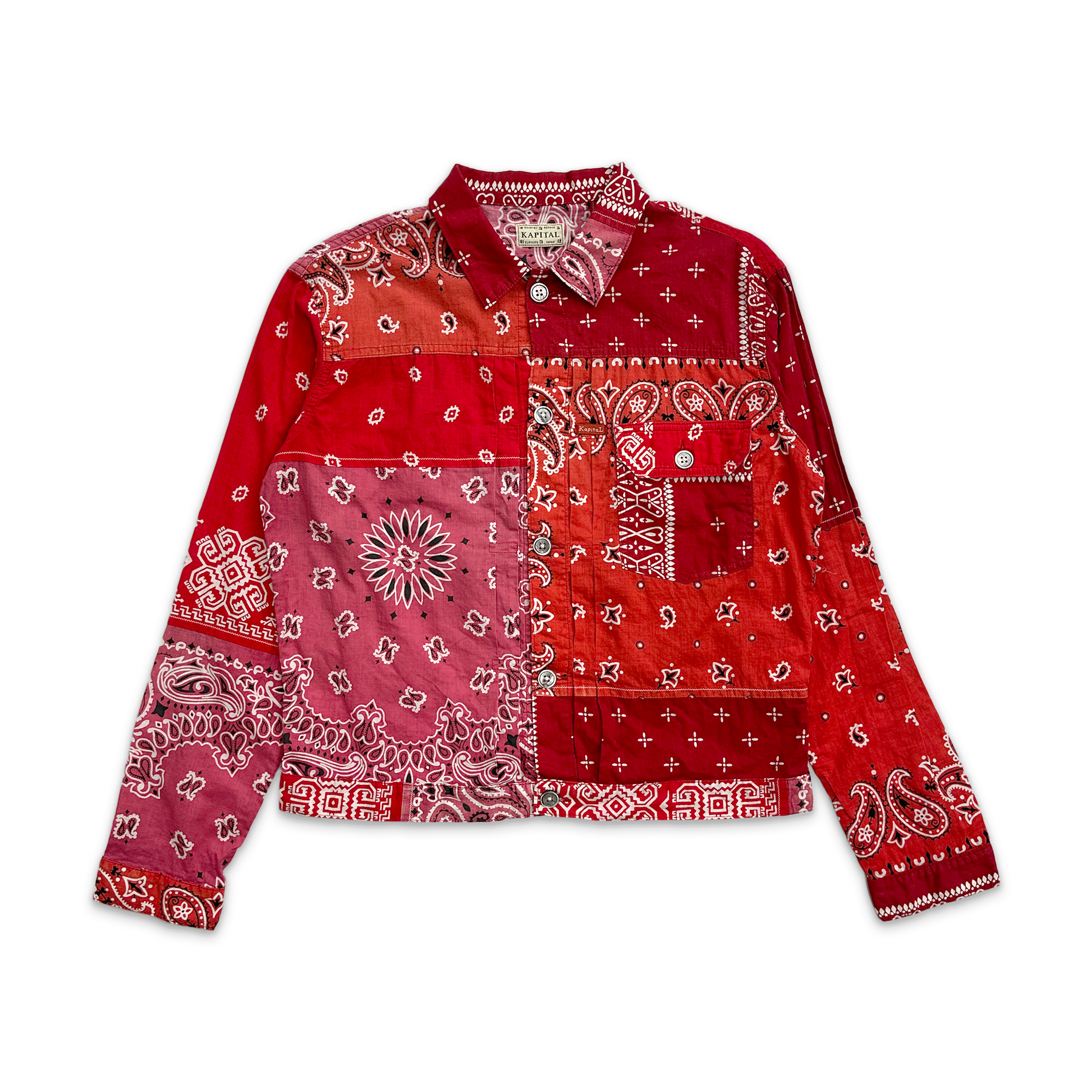 Kapital, Gauze Bandana Patchwork Jacket "Red"