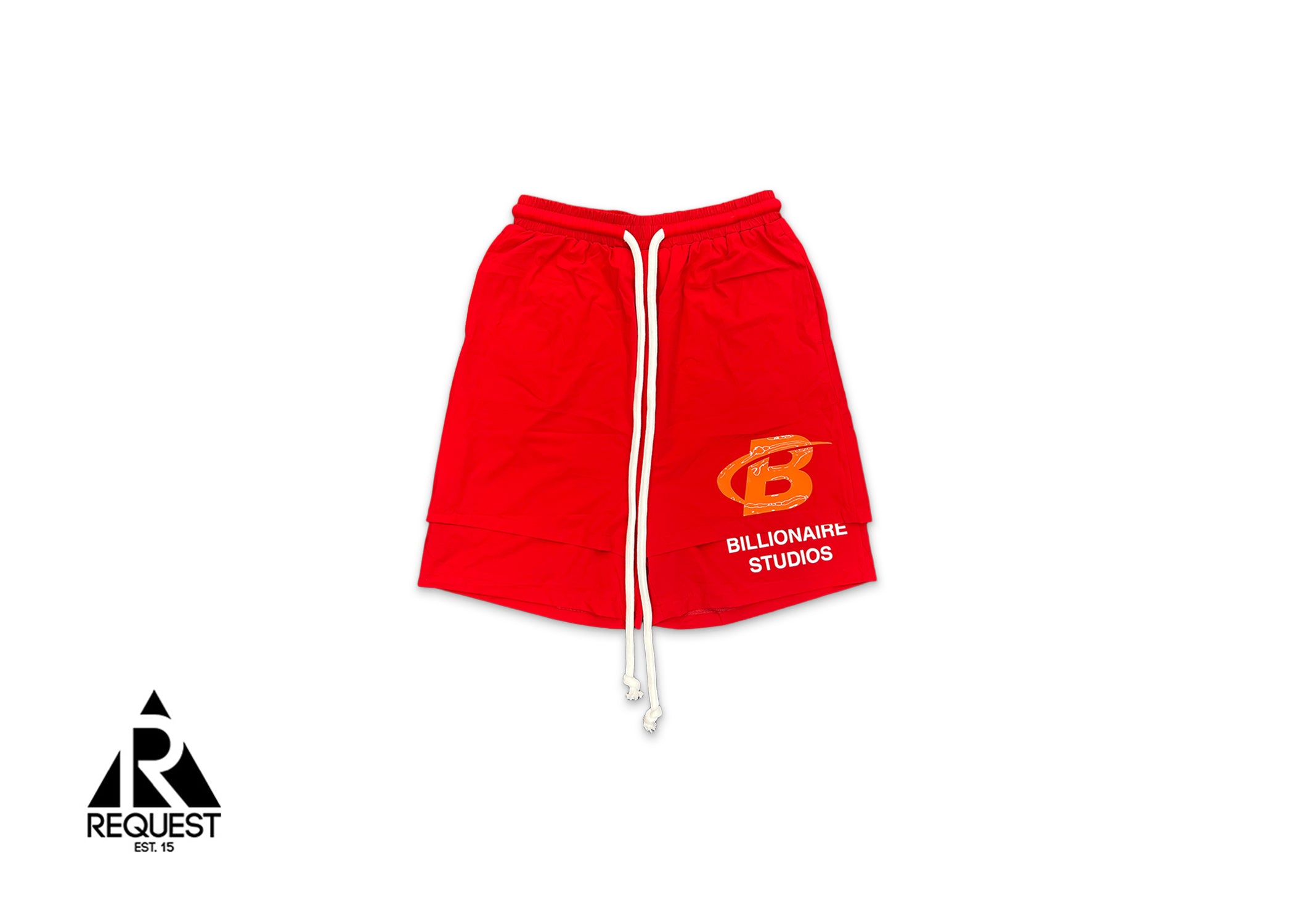 Billionaire Studios, B-Net Double Layer Nylon Shorts "Red/Orange"