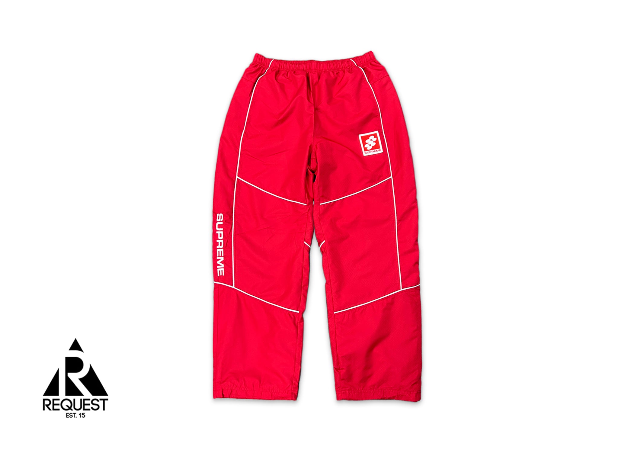 Supreme, Reflective Piping Track Pant "Red"