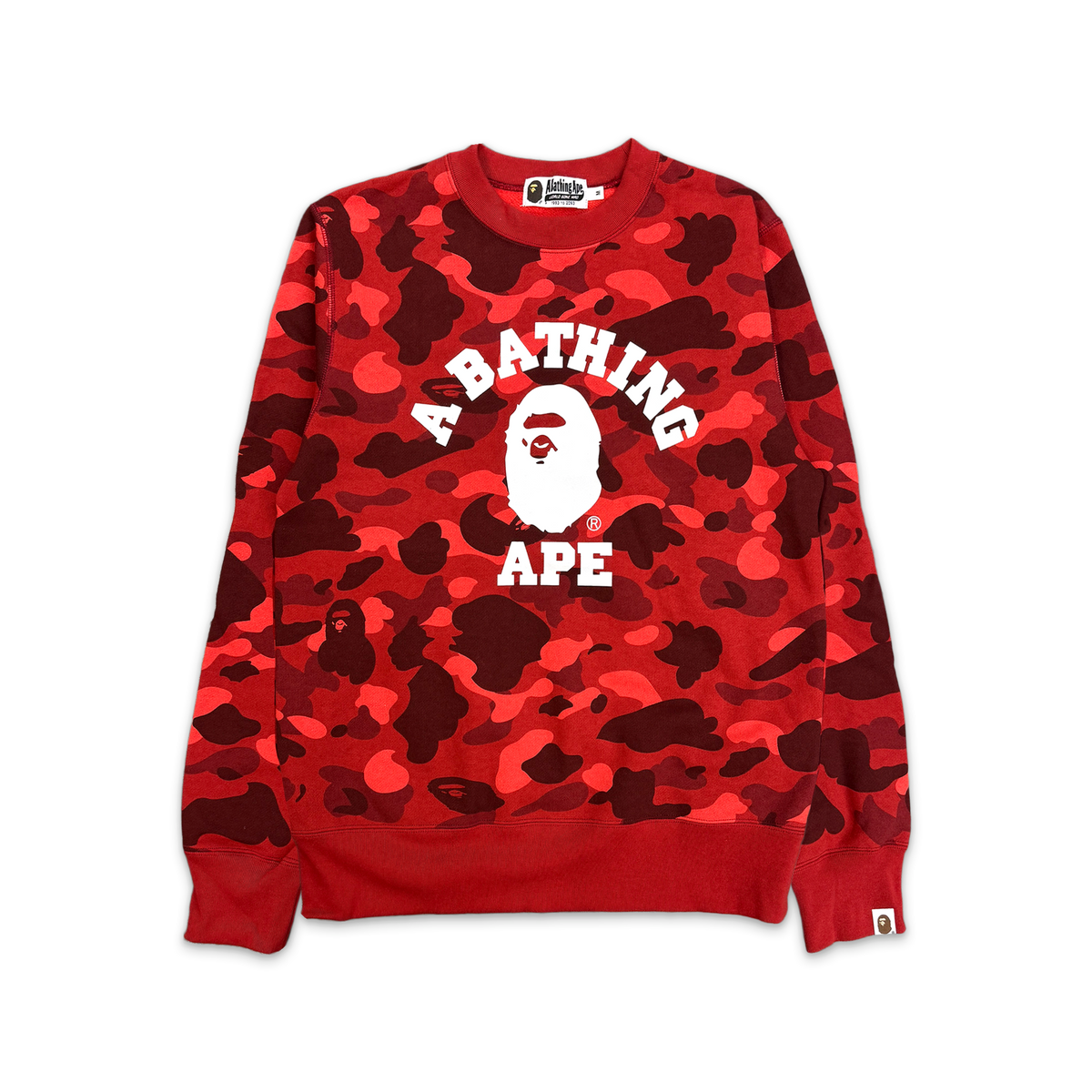 Color Camo College Crewneck “Red"