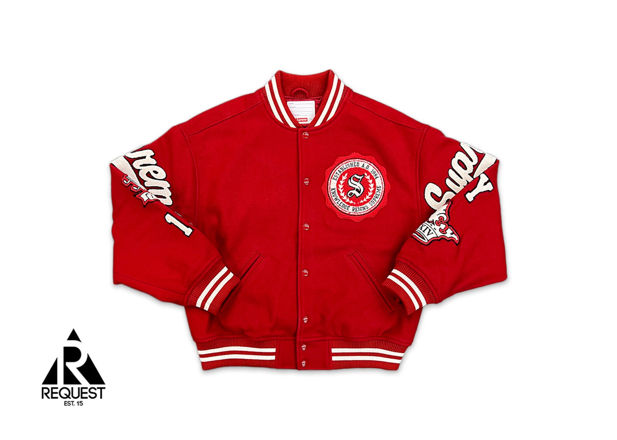 Supreme, Veritas Varsity Jacket "Red"