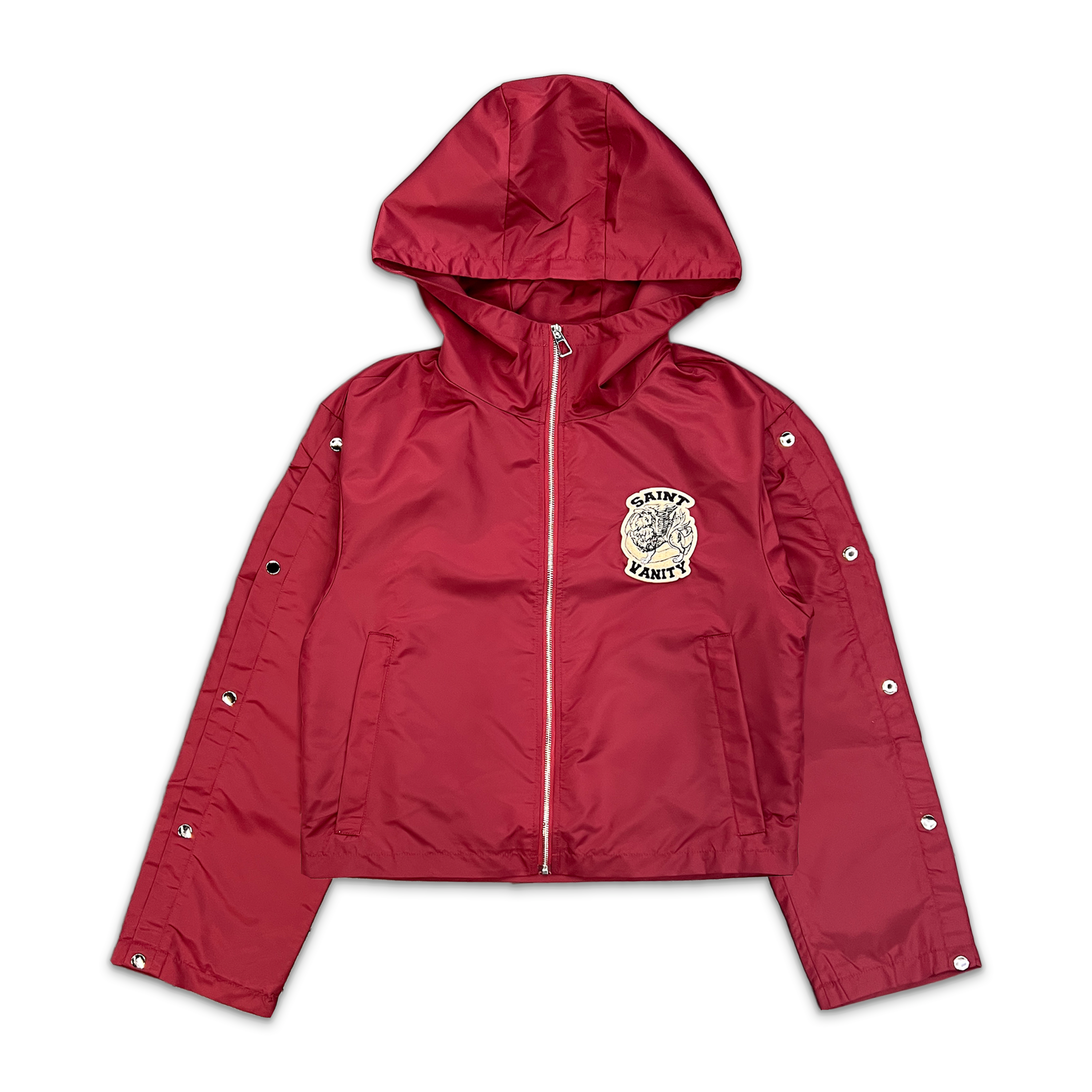 Saint Vanity, Nylon Hooded Track Jacket "Maroon"