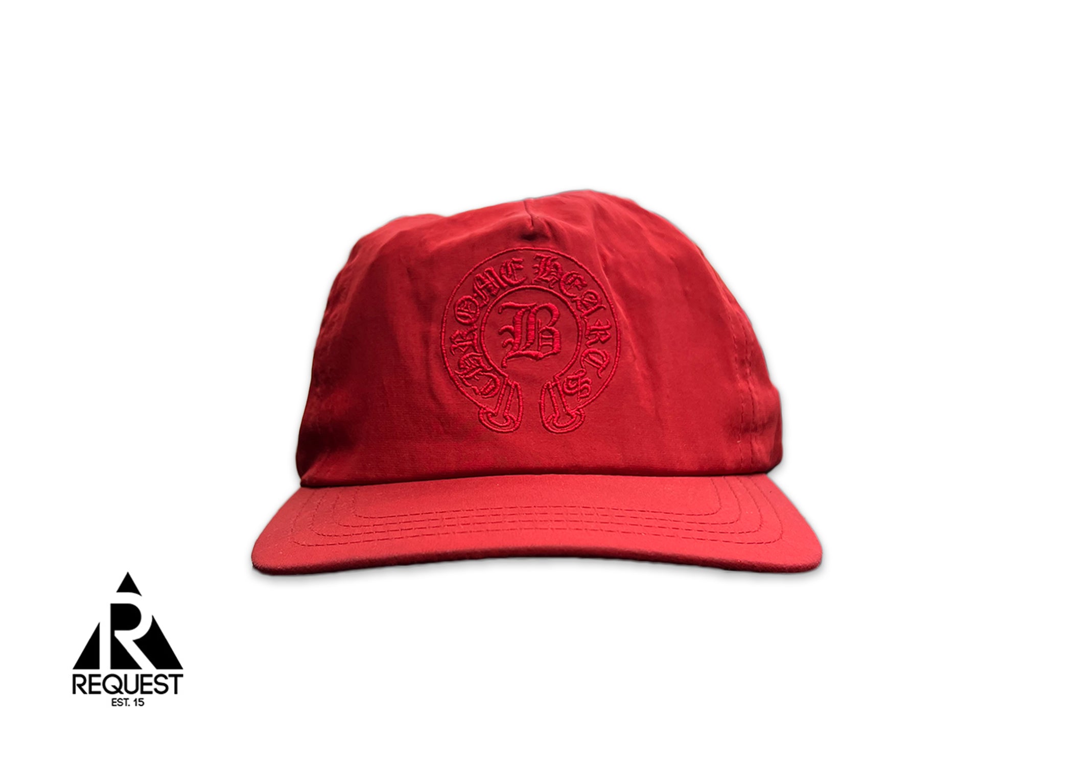 Chrome Hearts, x Bella Hadid Horseshoe Hat "Red"