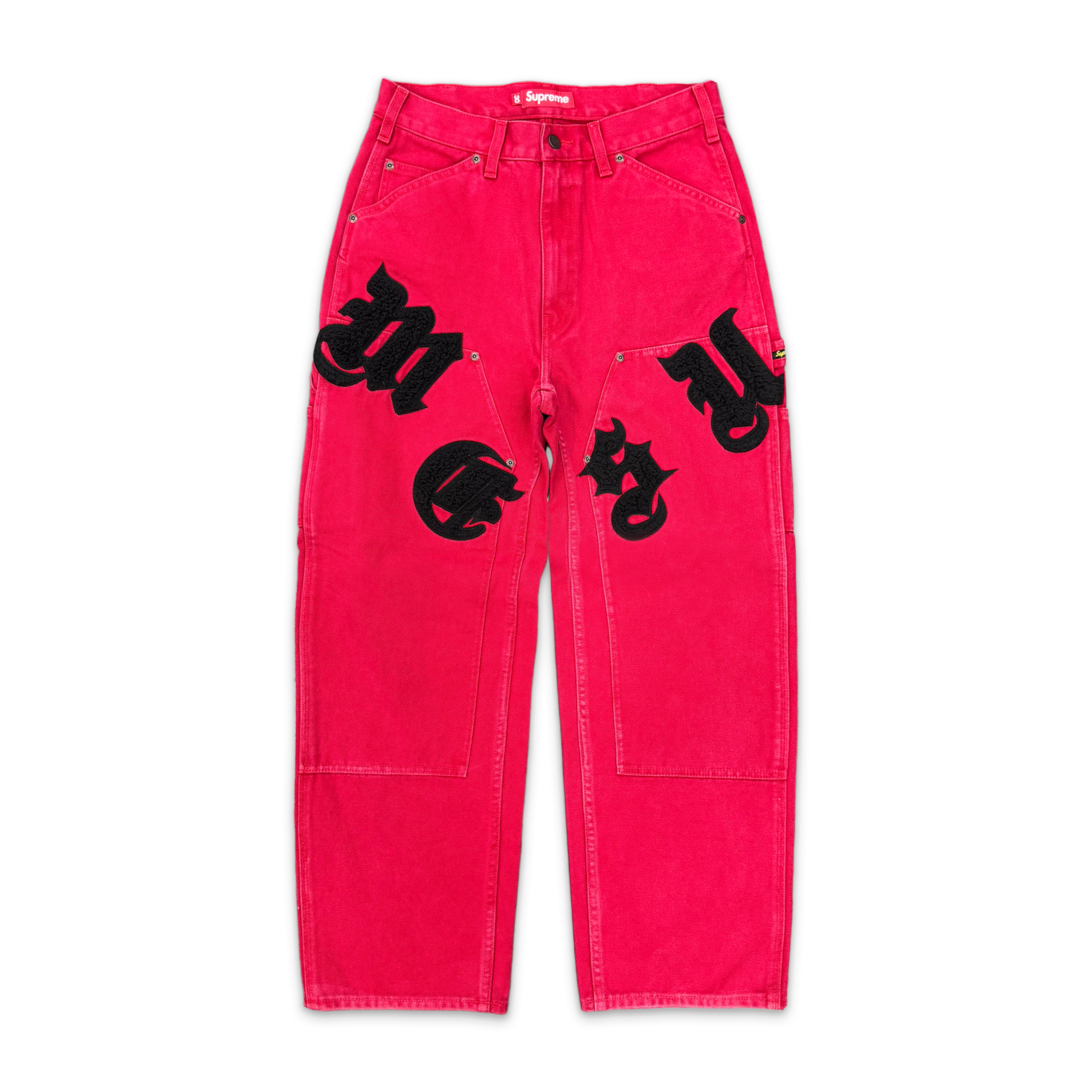 Supreme, Old English Canvas Double Knee Painter Pant "Red"