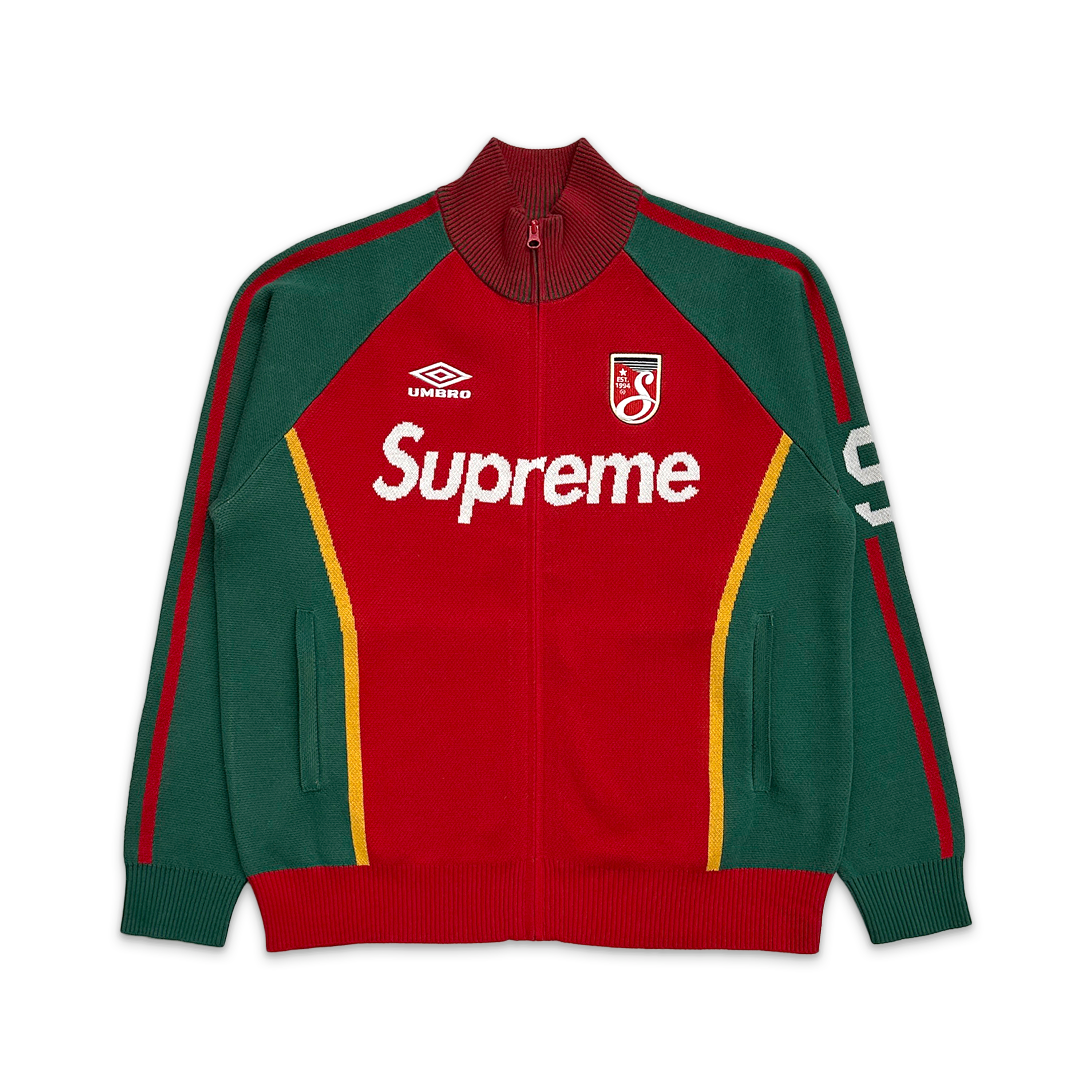 Supreme, Umbro Zip Up Sweater "Red"