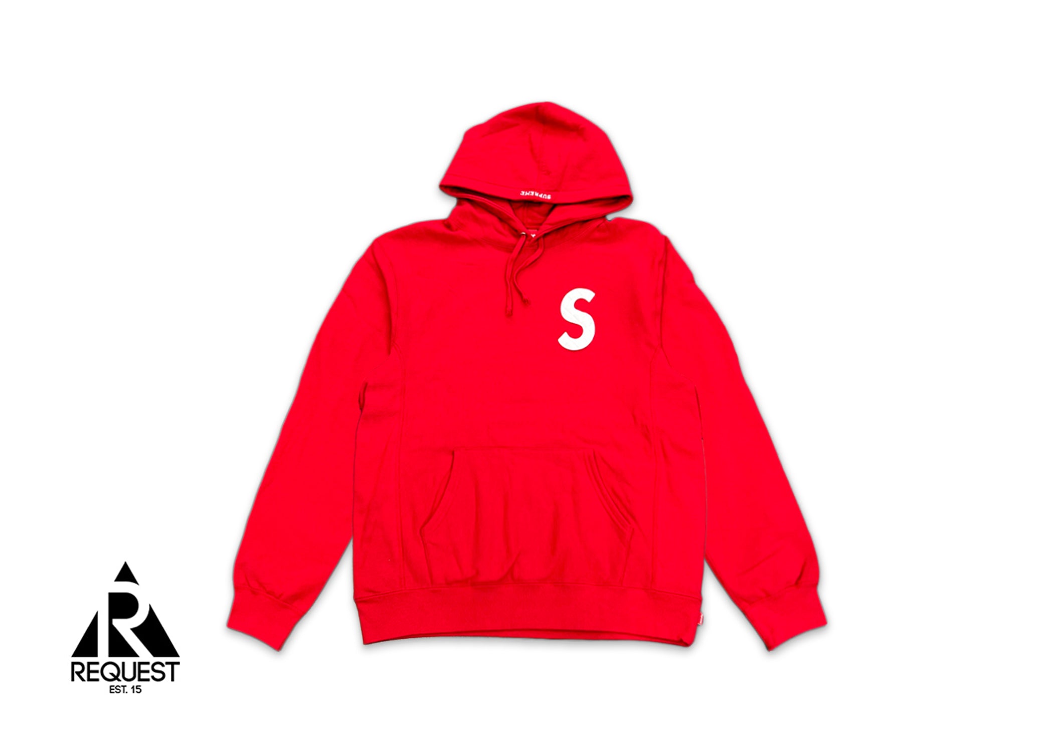 Supreme, Quilted Leather S Logo Hooded Sweatshirt "Red" (SS20)