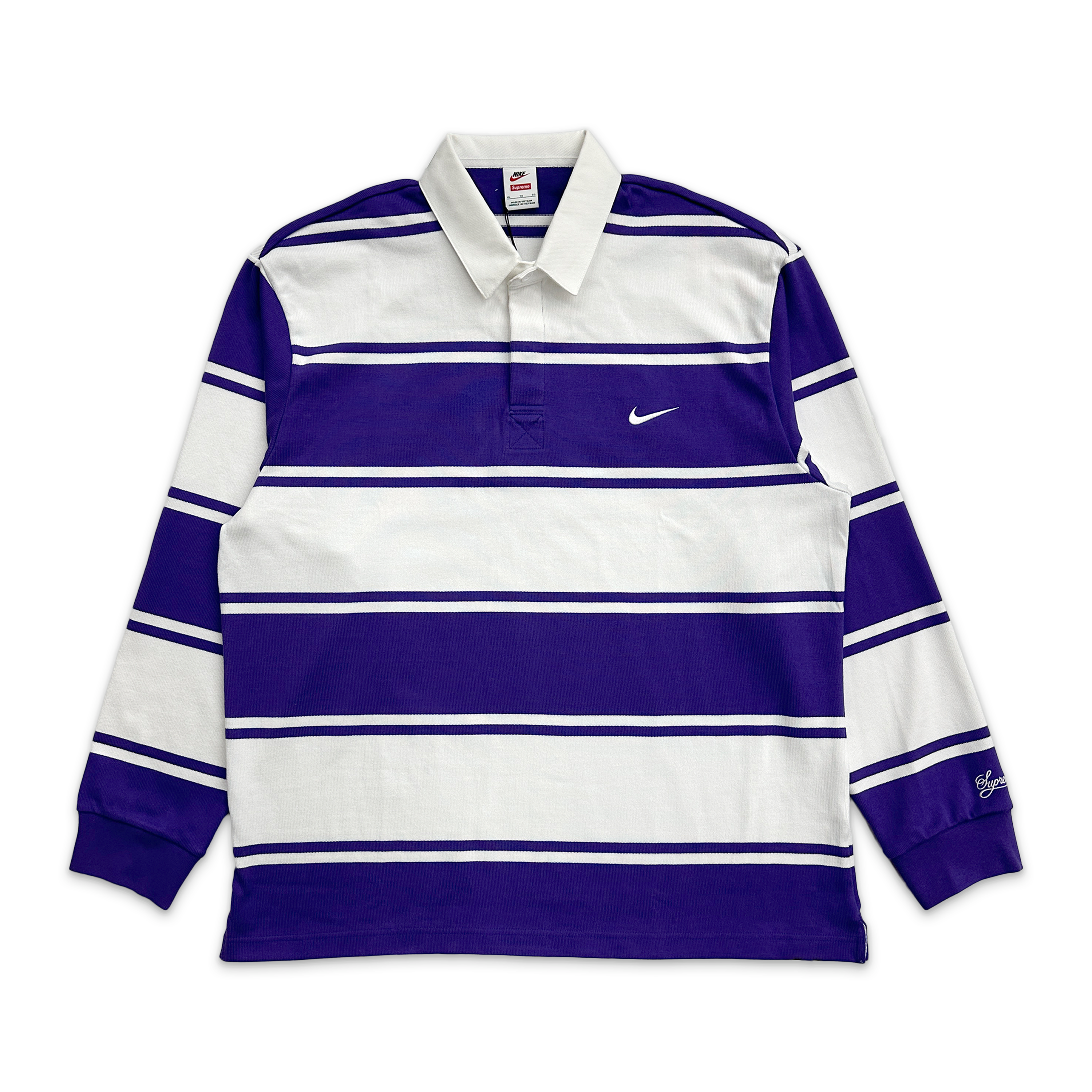 Supreme, x Nike Stripe Rugby (SS25) "Purple"