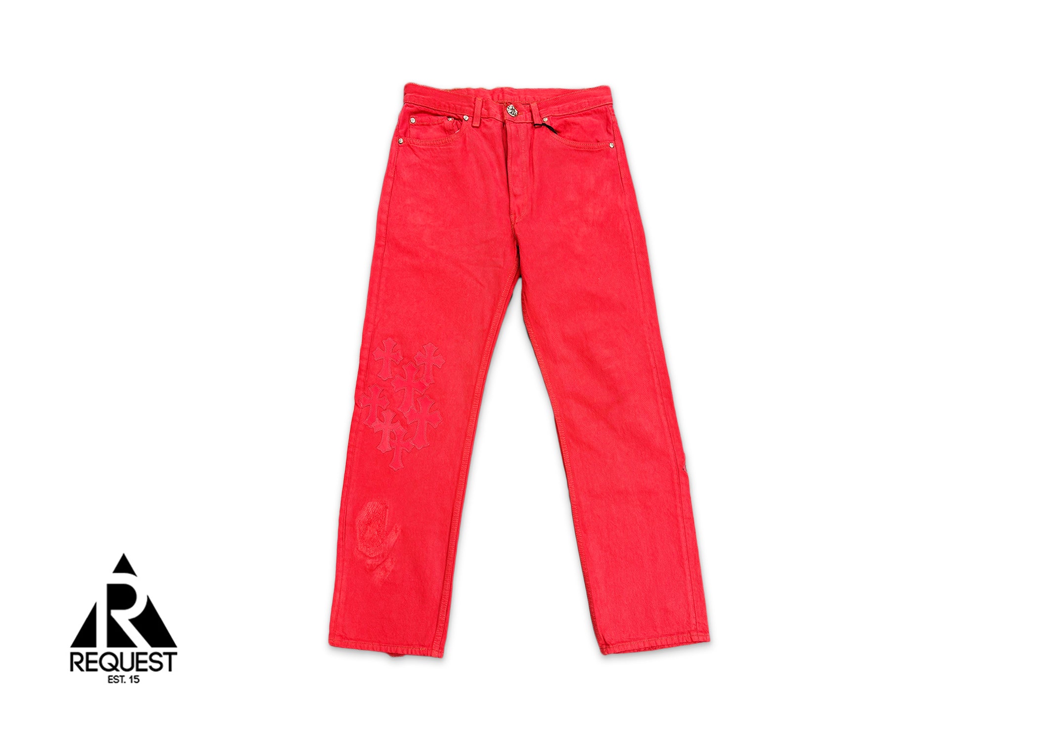 Chrome Hearts Red Denim "Red Crosses"