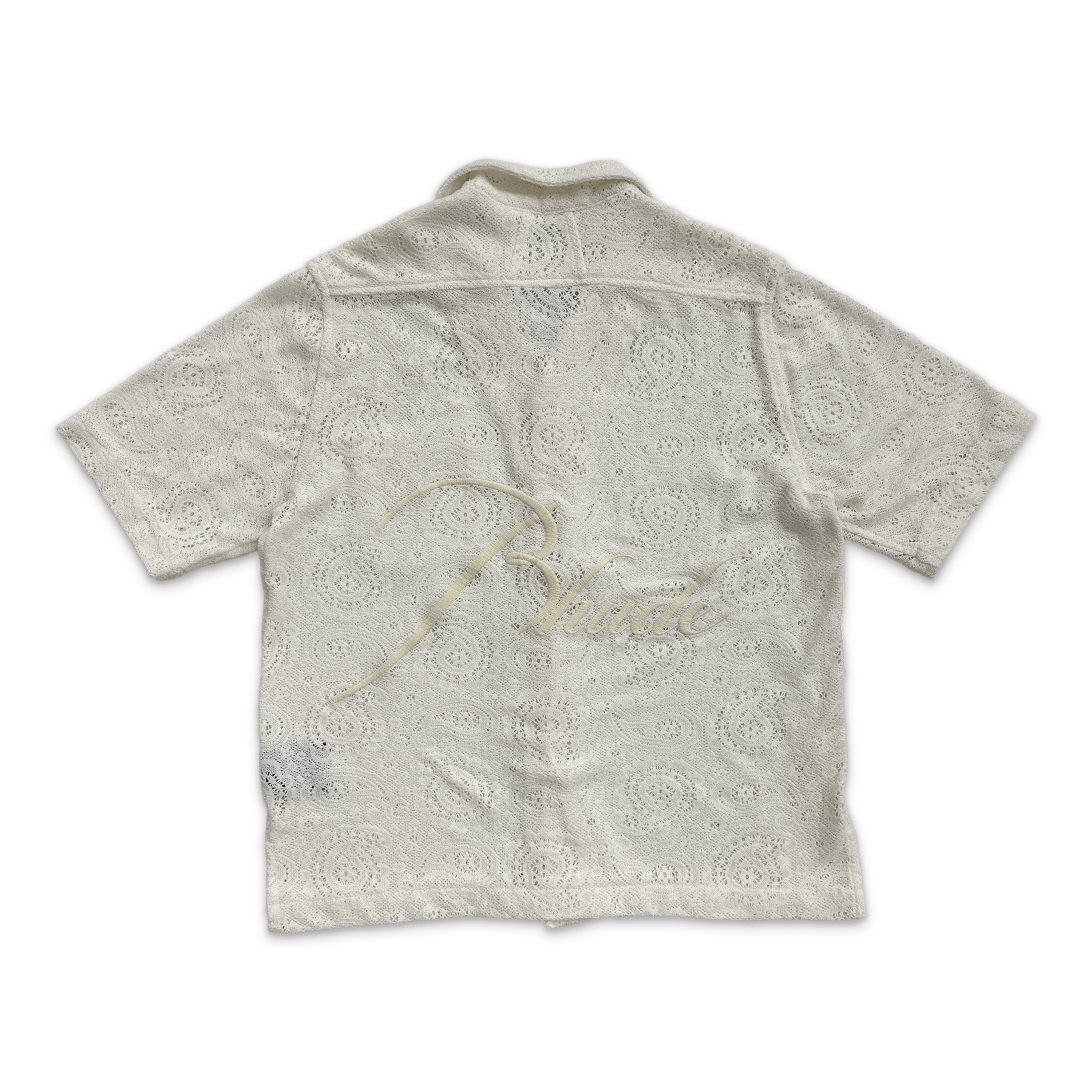 Rhude, Knit Button Down Shirt “Cream"