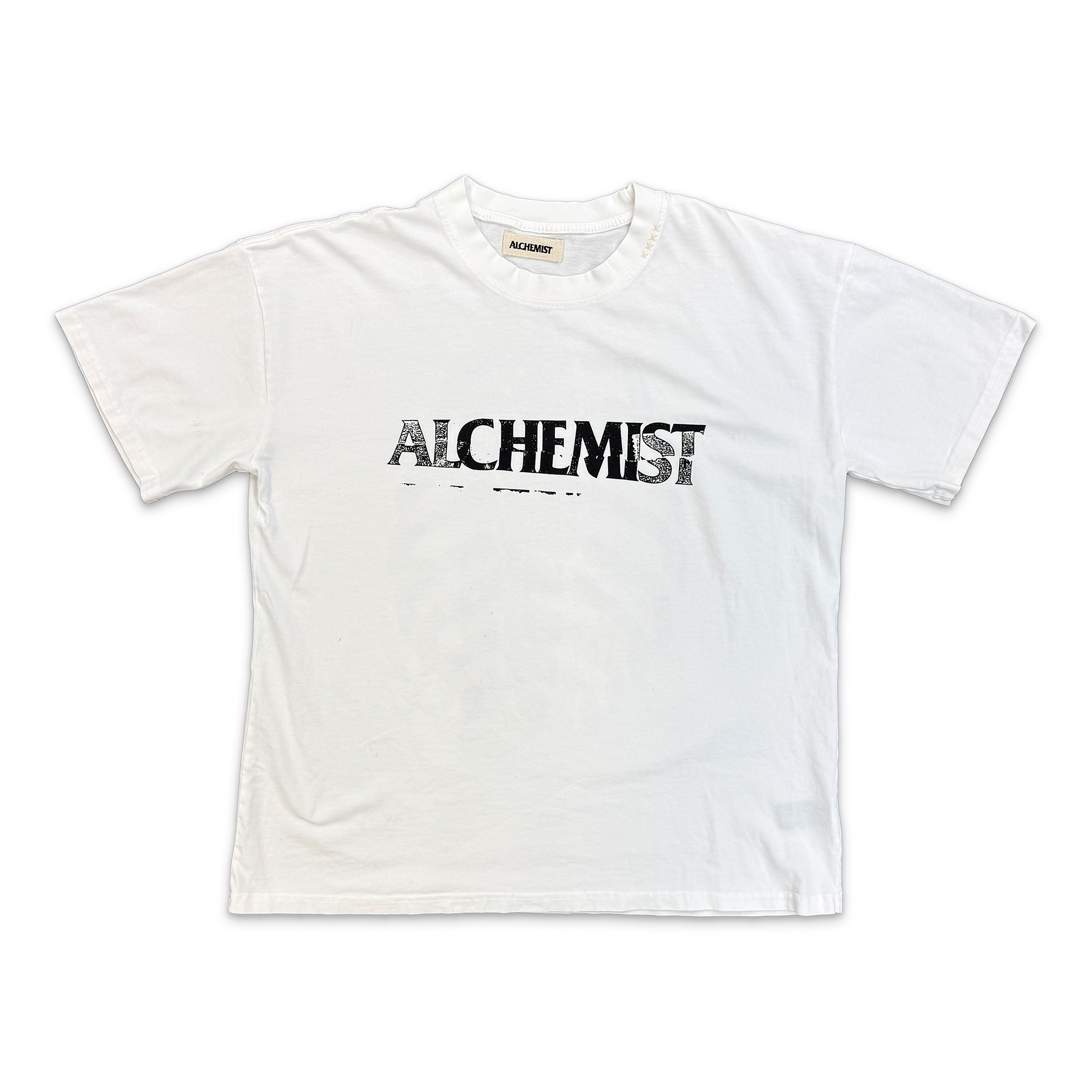 Alchemist, Ripped Logo Tee '25' "Opal White"