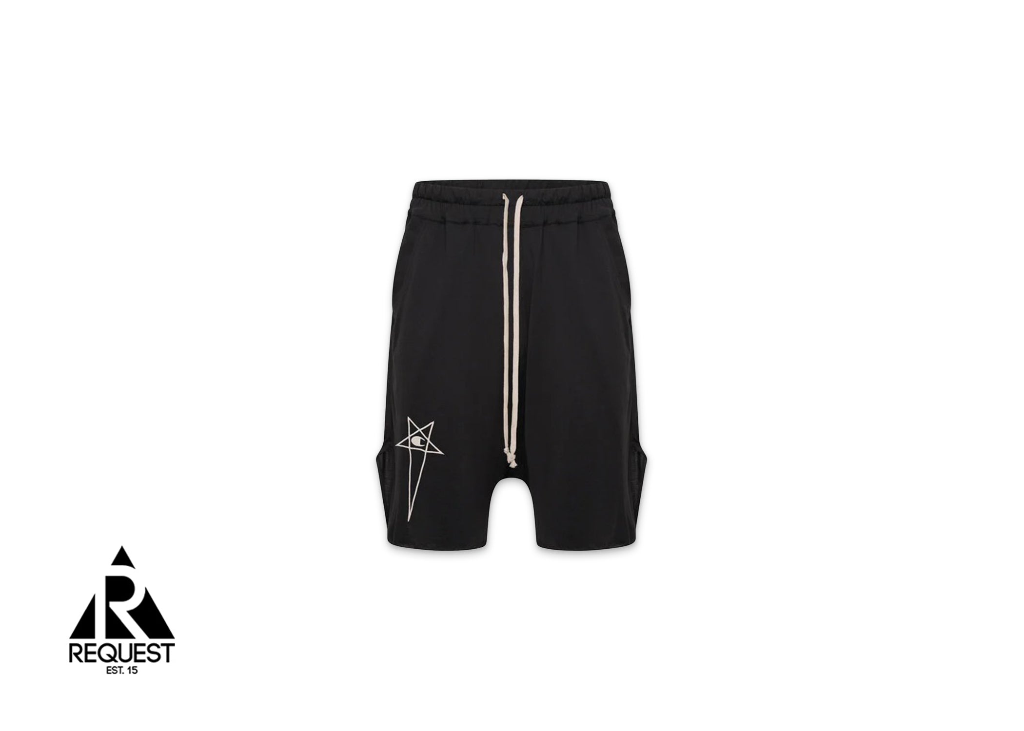 Rick Owens x Champion Beveled Pod Shorts "Black"