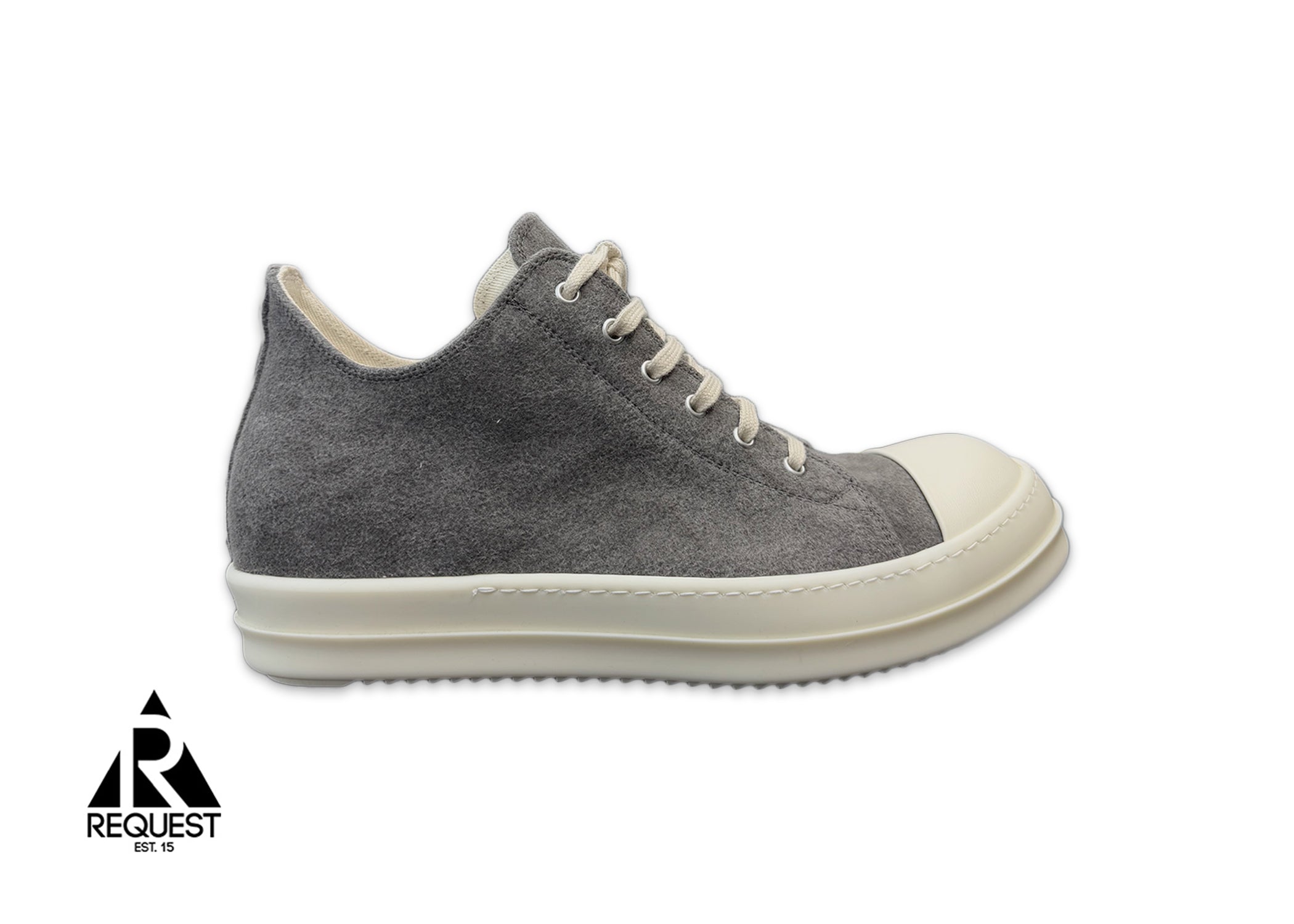 Rick Owens DRKSHDW, Porterville Moleskin Ramones Low "Dust Milk"