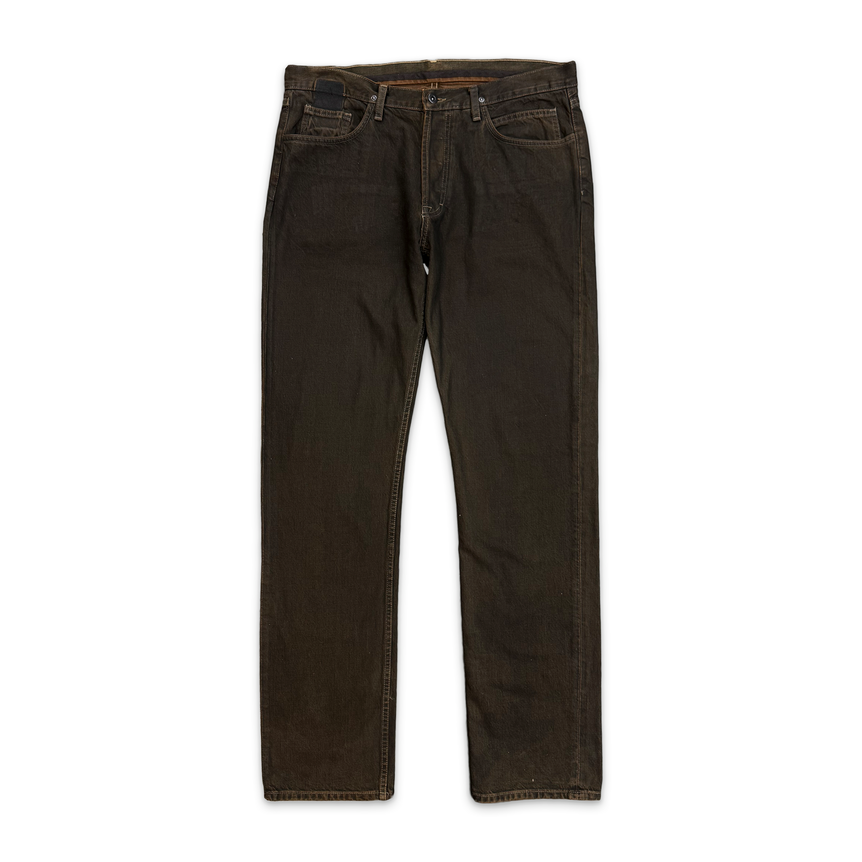 Rick Owens, Slab Wax Straight Denim Jeans "Mud Wash"