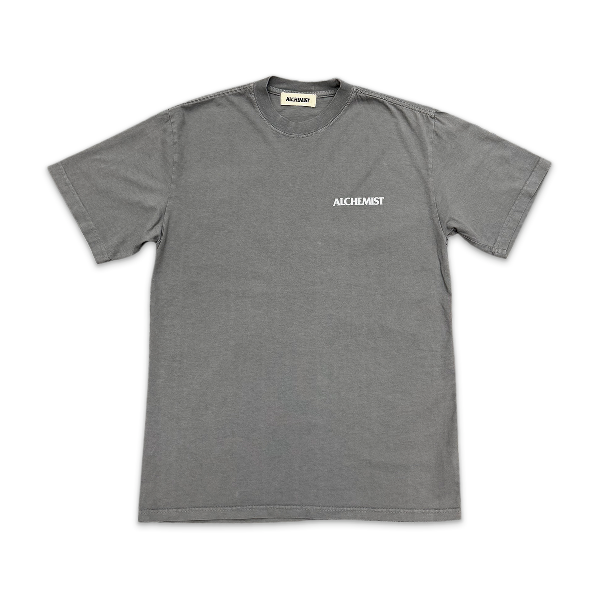 Alchemist, Ripped Logo T Shirt "Grey"