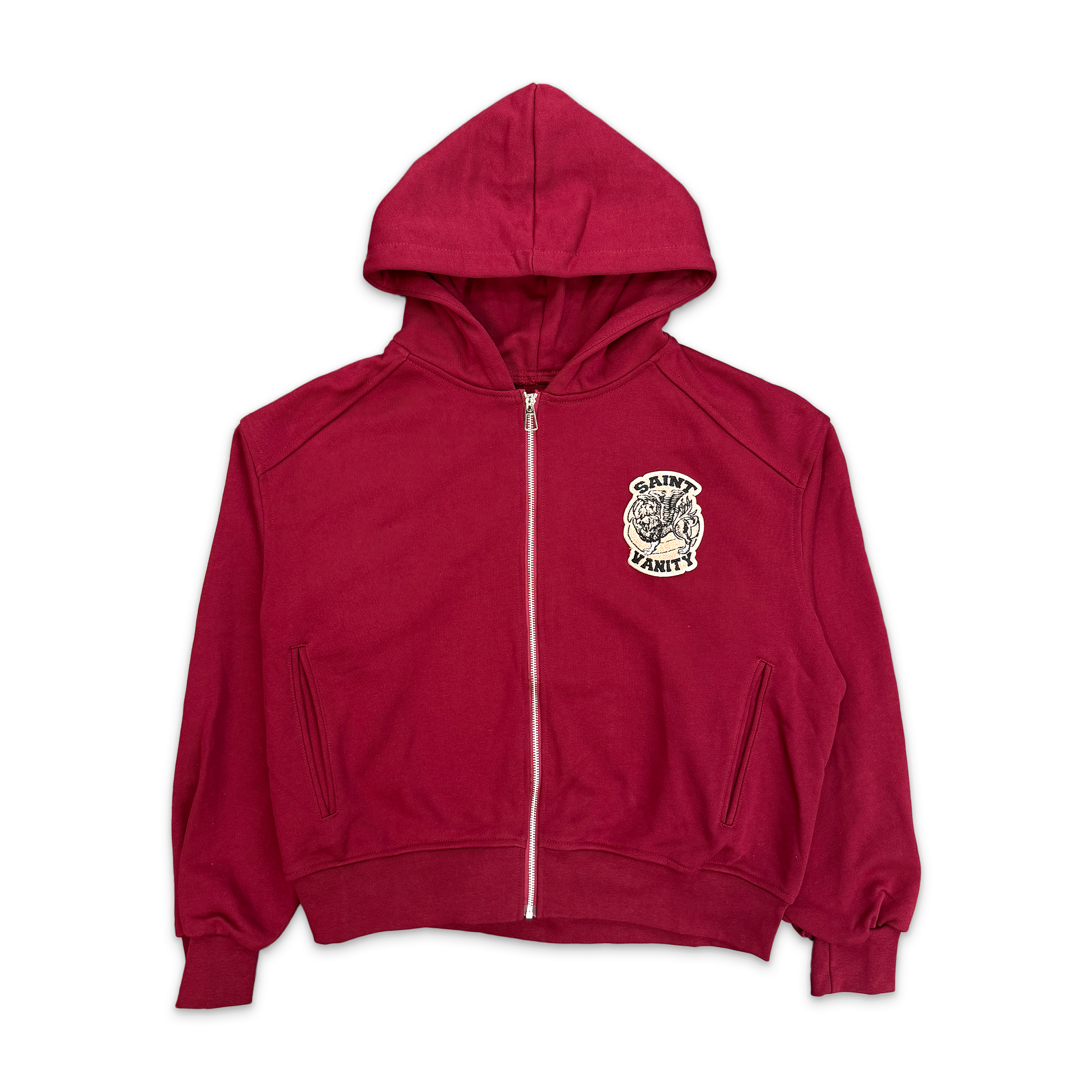 Saint Vanity, Uniform Zip Up Hoodie “Burgundy”
