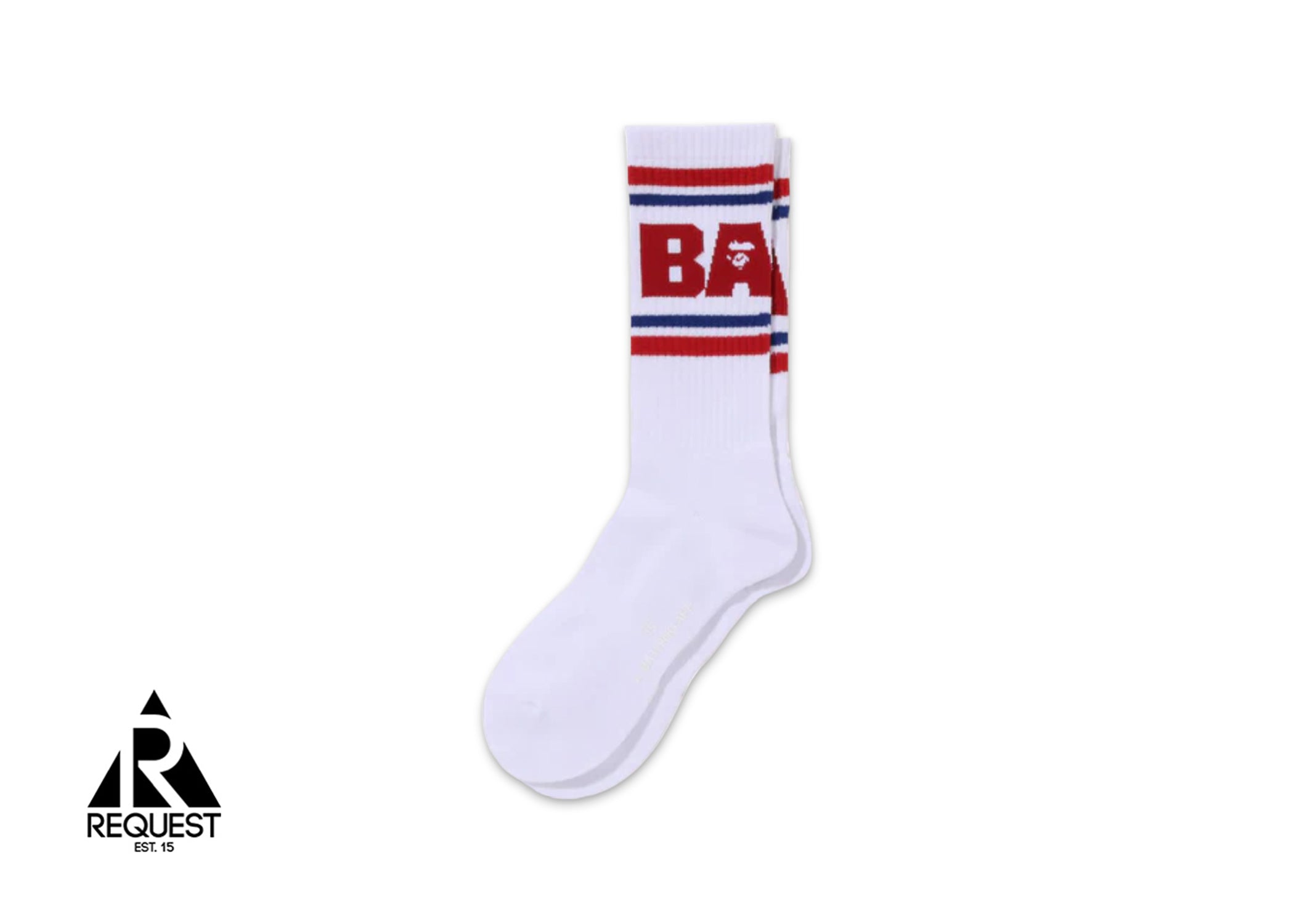 A Bathing Ape BAPE Line Socks "Red"