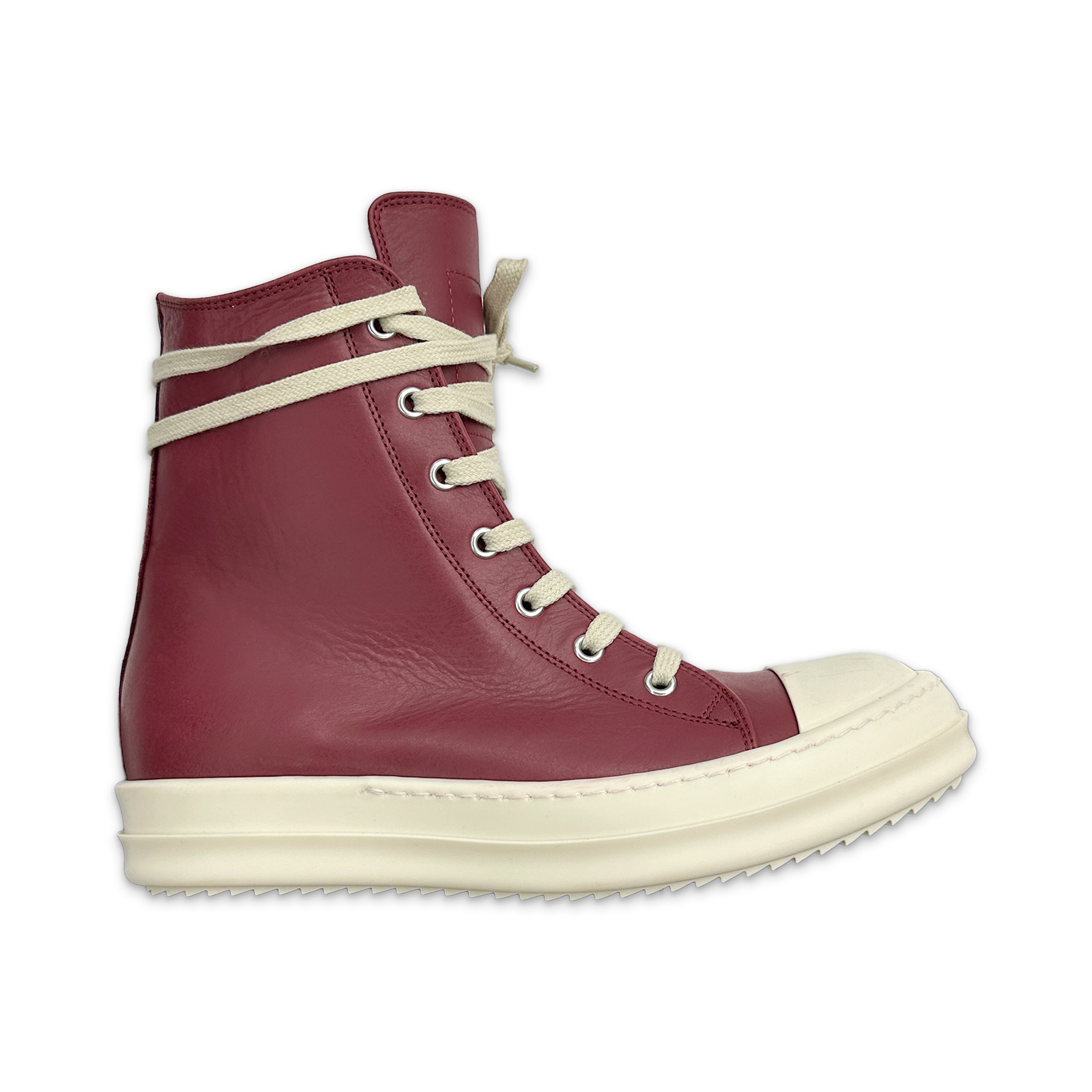 Rick Owens, Porterville Ramones Leather High "Plum" (W)