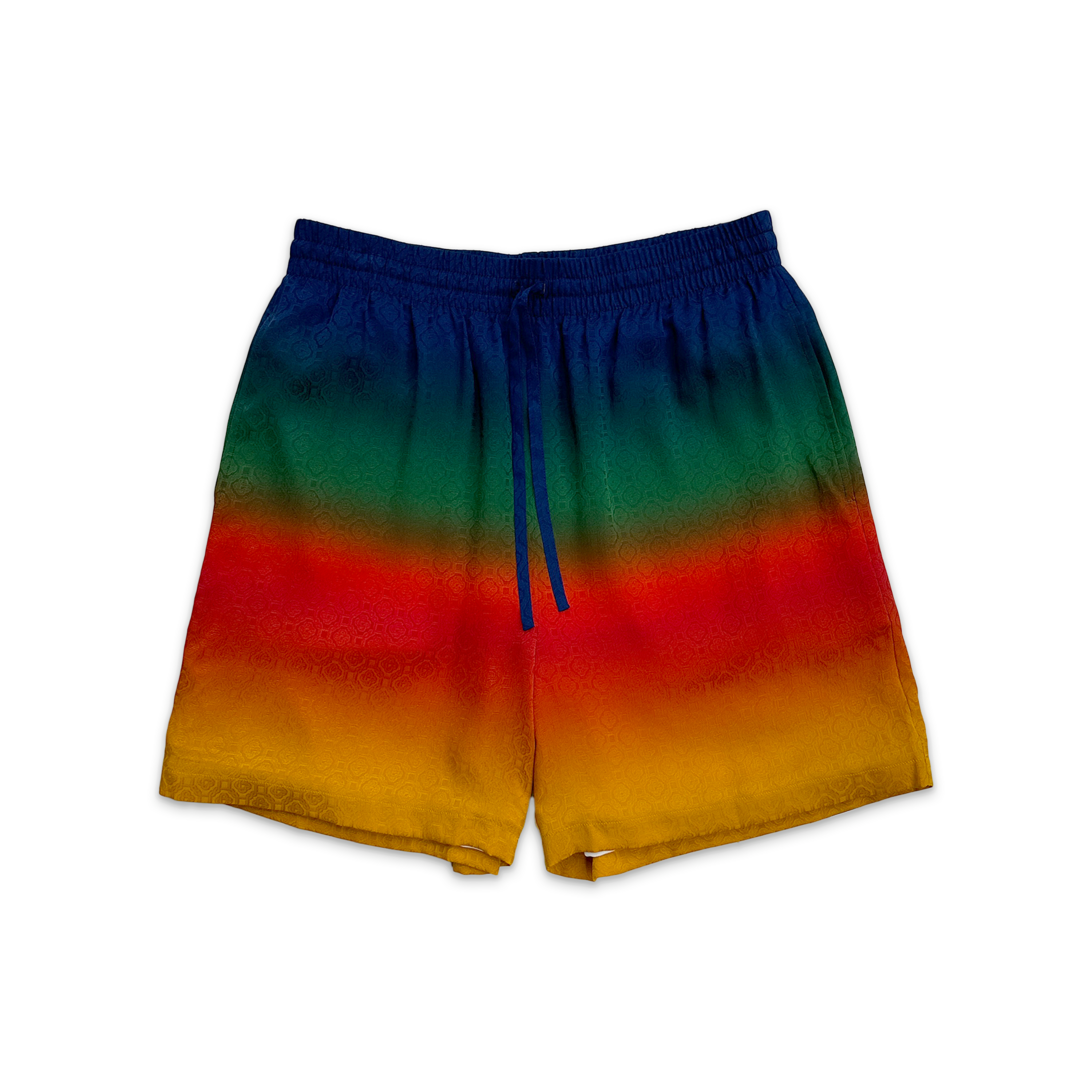Casablanca, Silk Monogram Shorts "Peace Gradient"